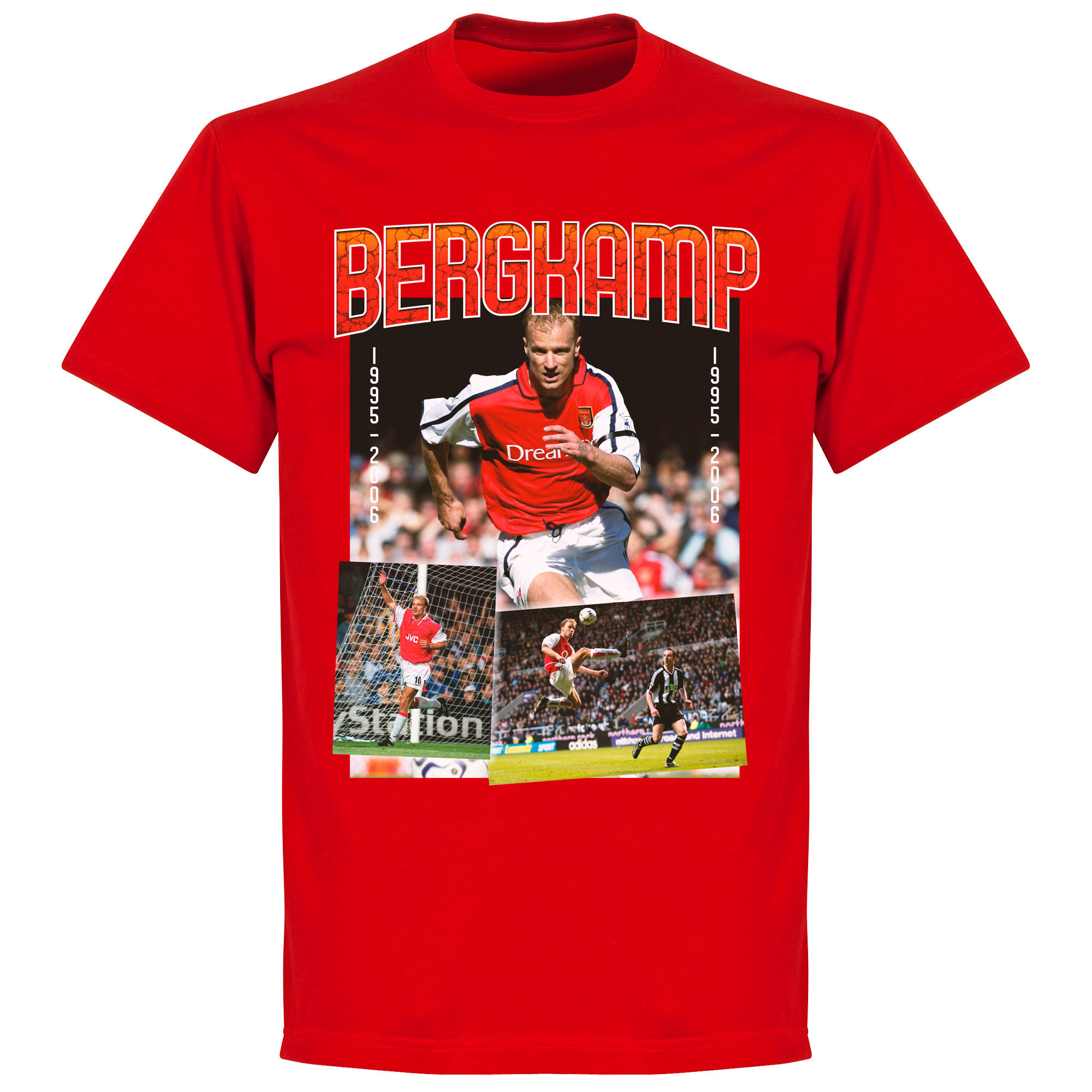 Arsenal - Tričko "Old Skool" - červené, Dennis Bergkamp