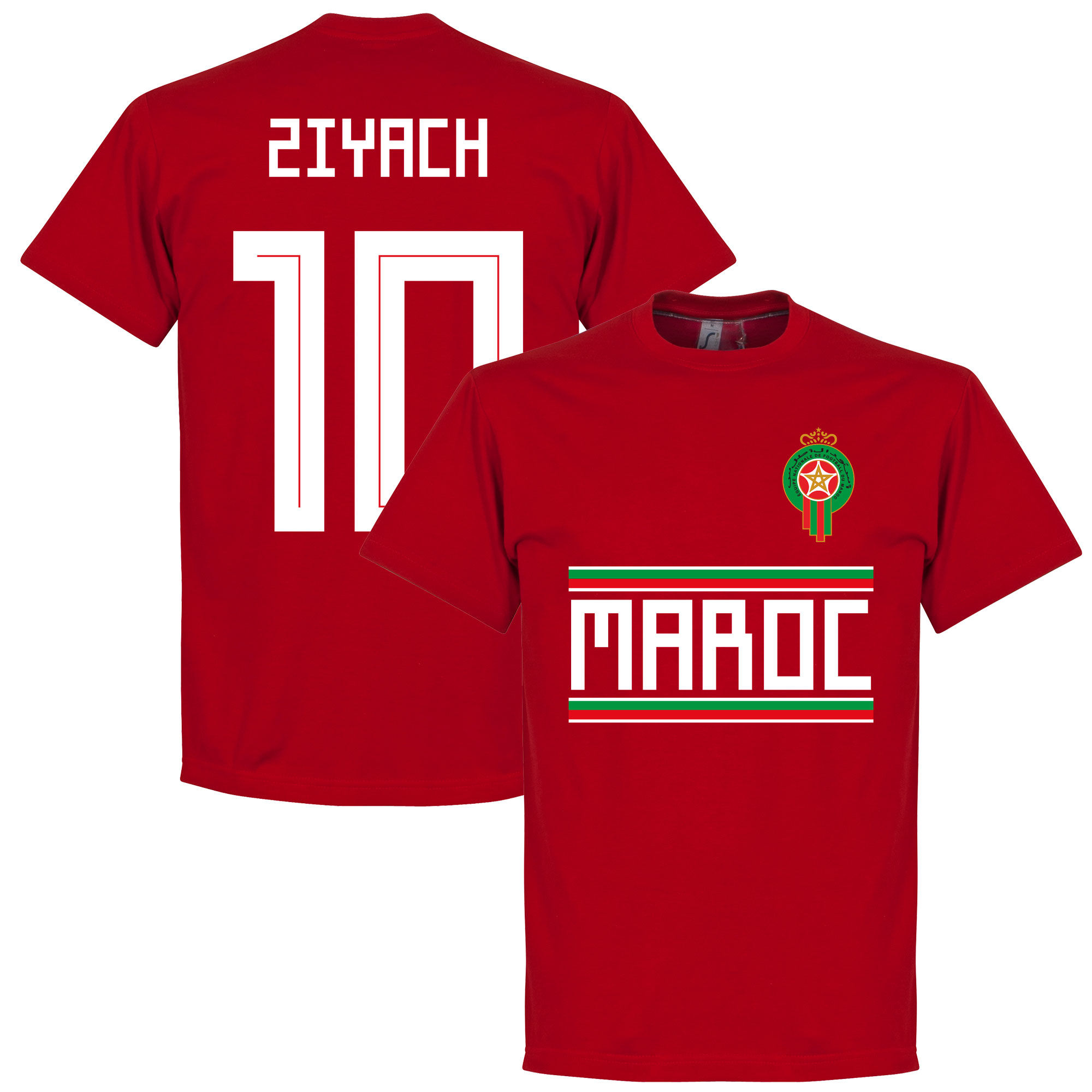 Maroko - Tričko - červené, číslo 10, Hakim Zijach
