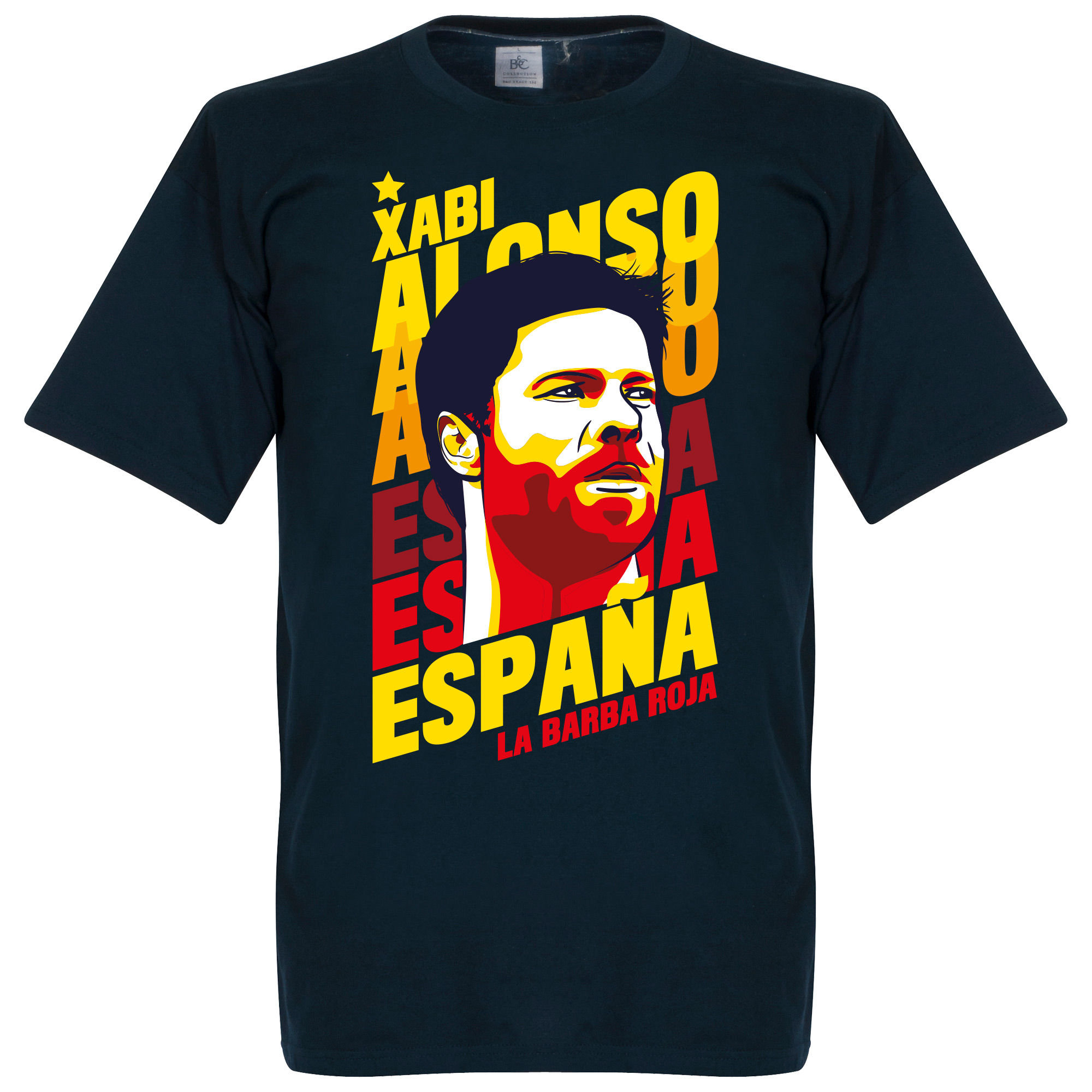 Španělsko - Tričko "Portrait" - Xabi Alonso, modré