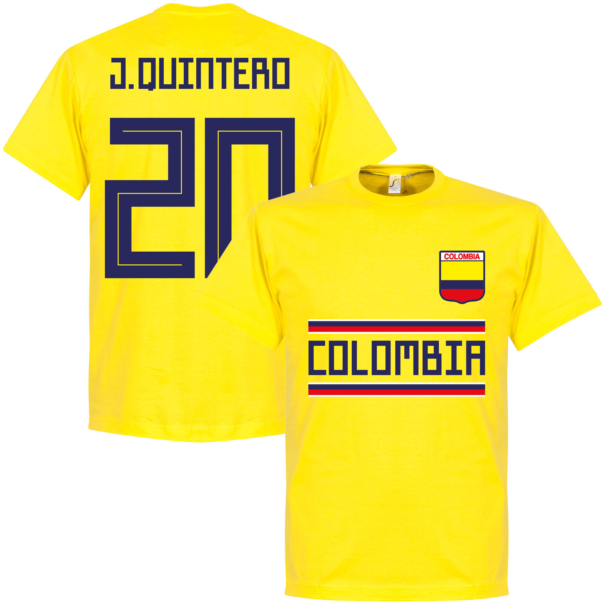 Kolumbie - Tričko - Juan Quintero, žluté, číslo 20