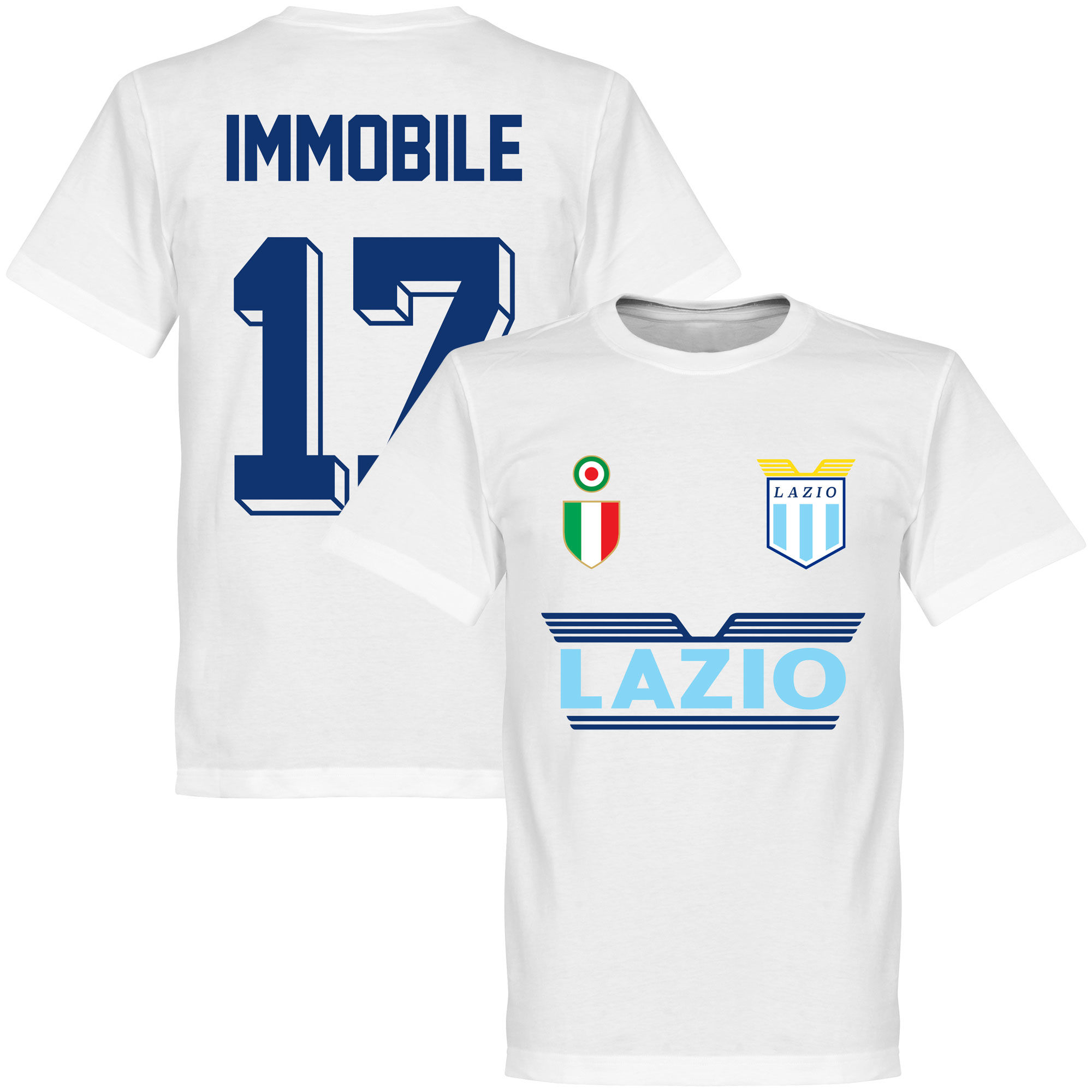 SS Lazio - Tričko - číslo 17, Ciro Immobile, bílé
