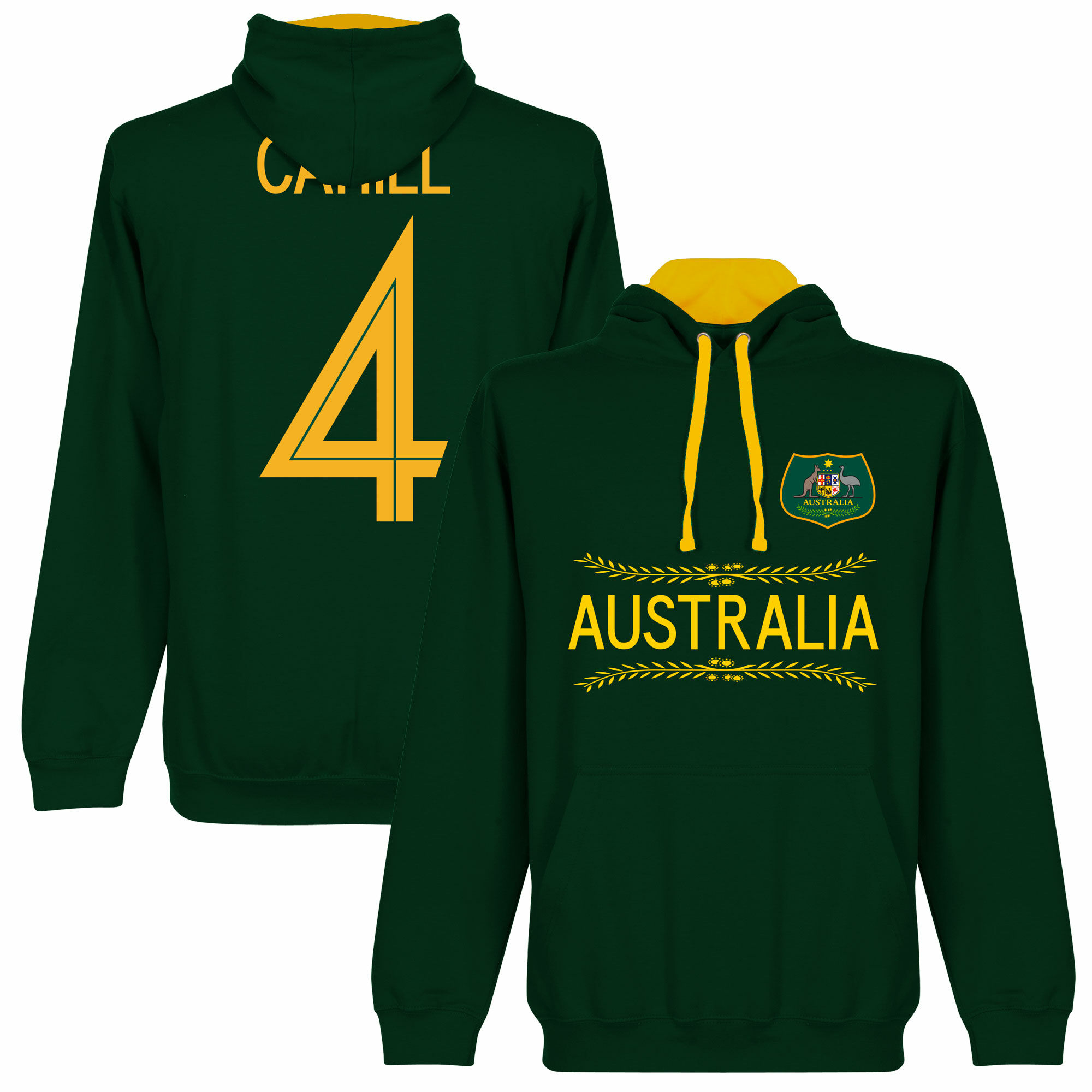 Austrálie - Mikina s kapucí - Tim Cahill, zelená, číslo 4