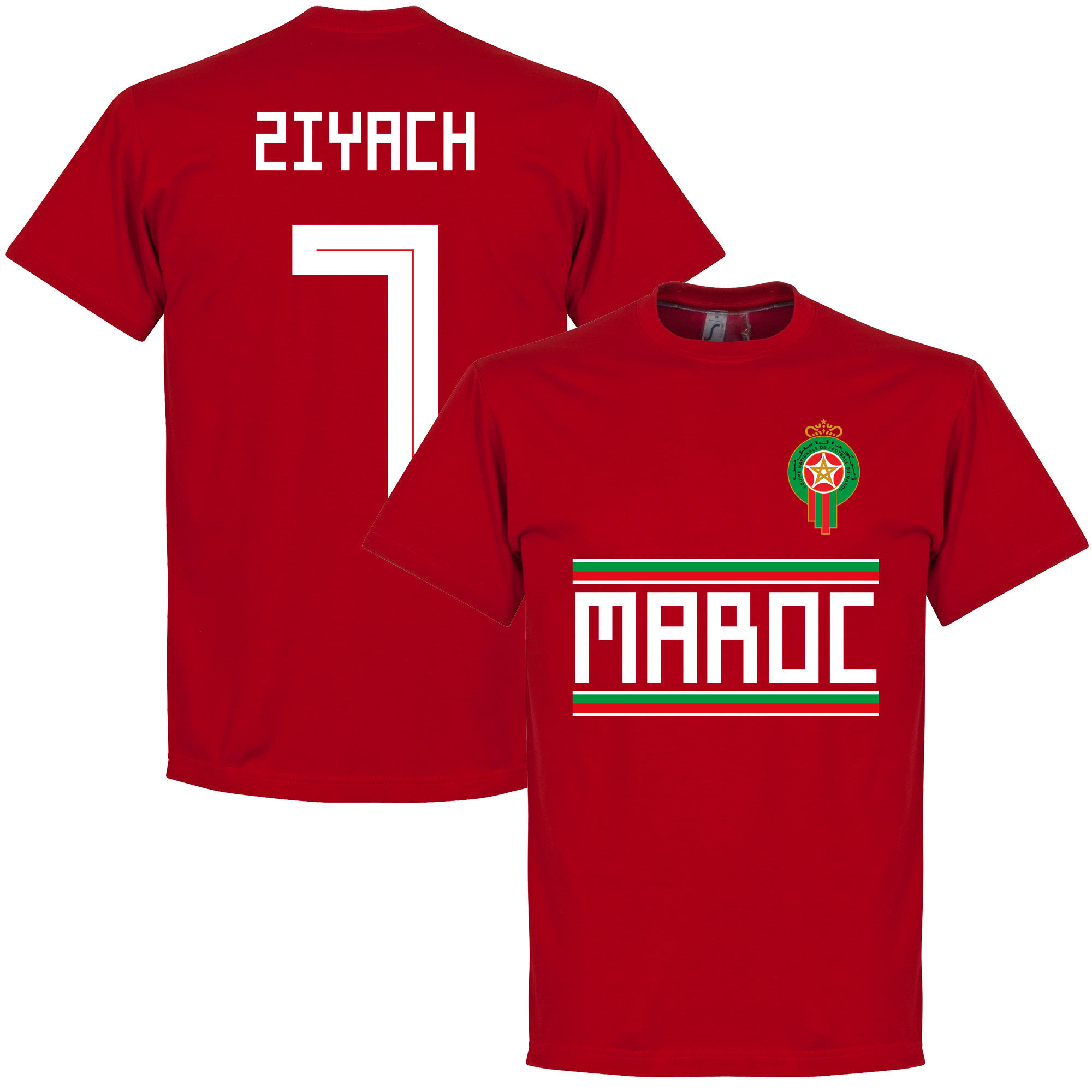 Maroko - Tričko - červené, číslo 7, Hakim Zijach