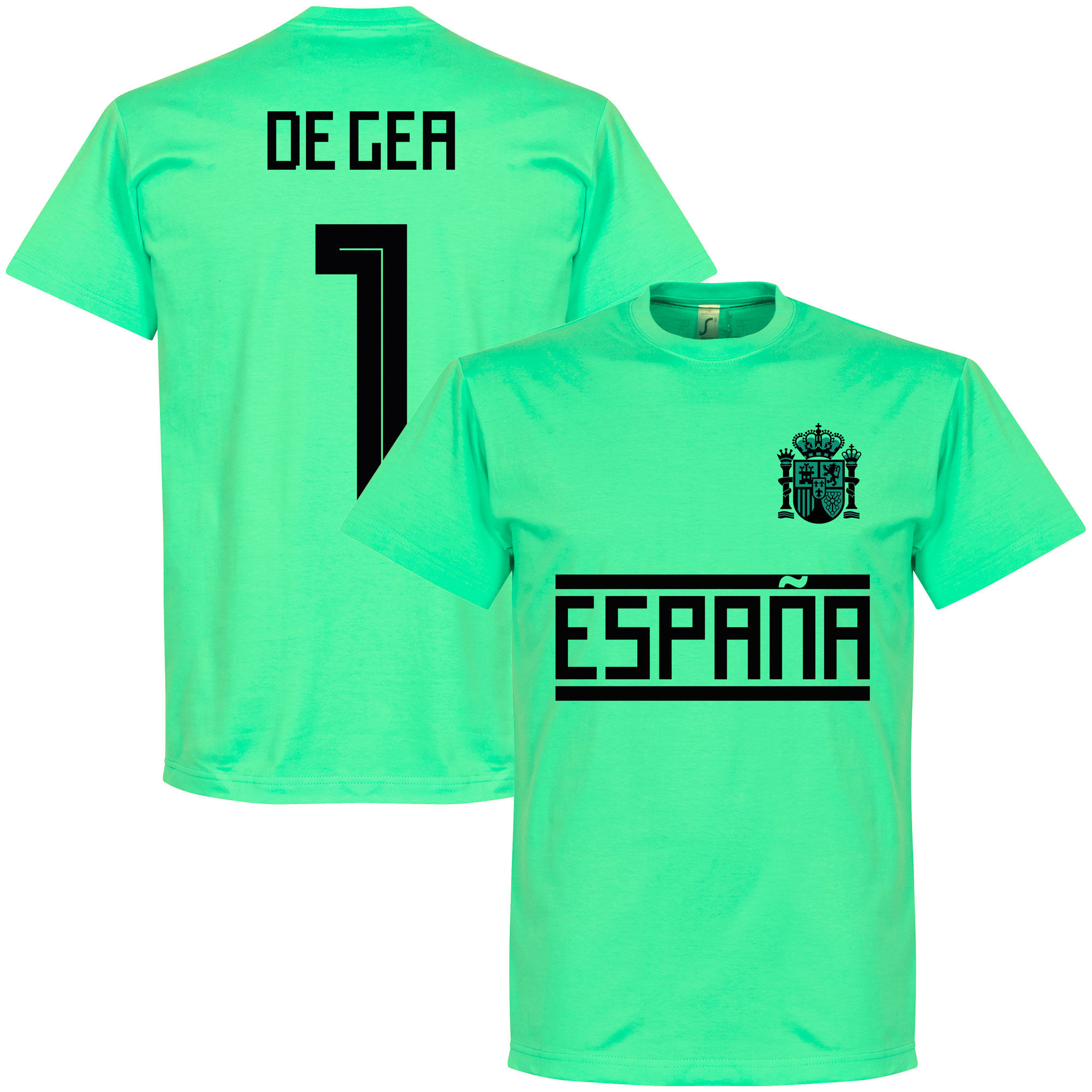 Španělsko - Tričko - číslo 1, David de Gea, modré