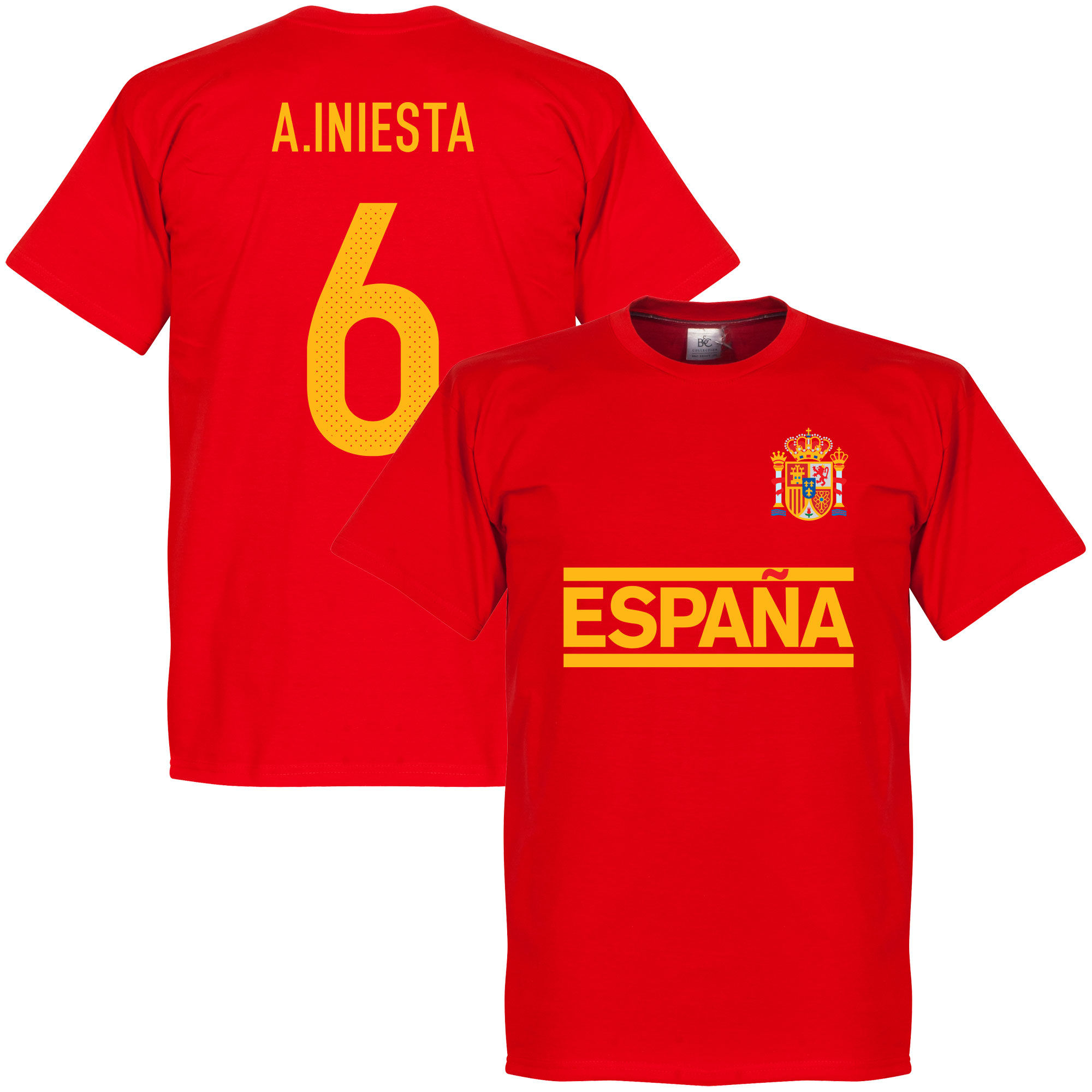 Španělsko - Tričko - červené, Andrés Iniesta