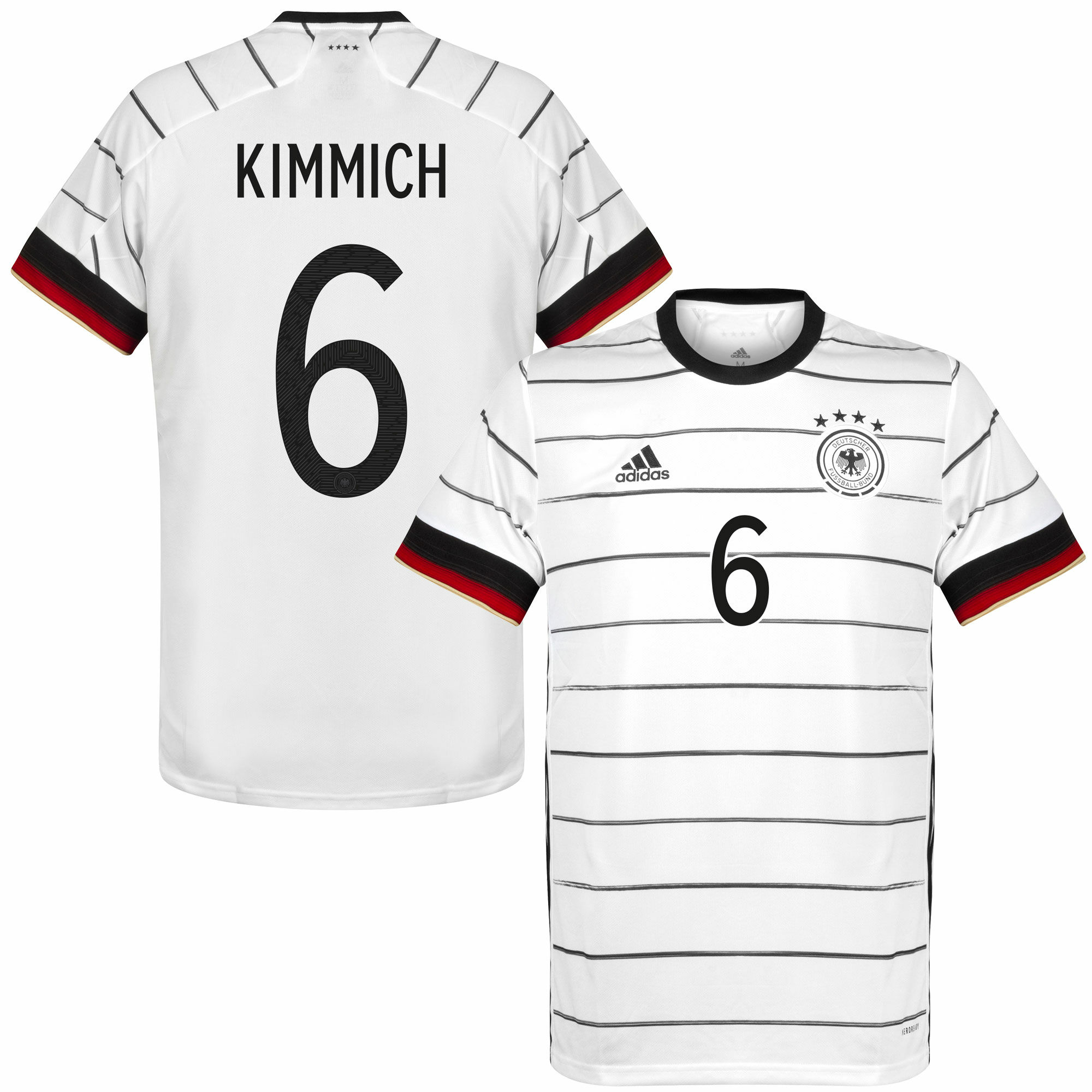 Německo - Dres fotbalový - Joshua Kimmich, bílý, sezóna 2020/21, číslo 6, domácí