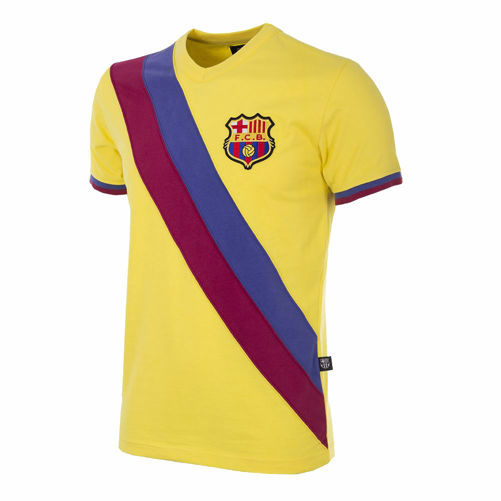 Barcelona - Dres fotbalový - retrostyl, sezóna 1978/79, žlutý, venkovní