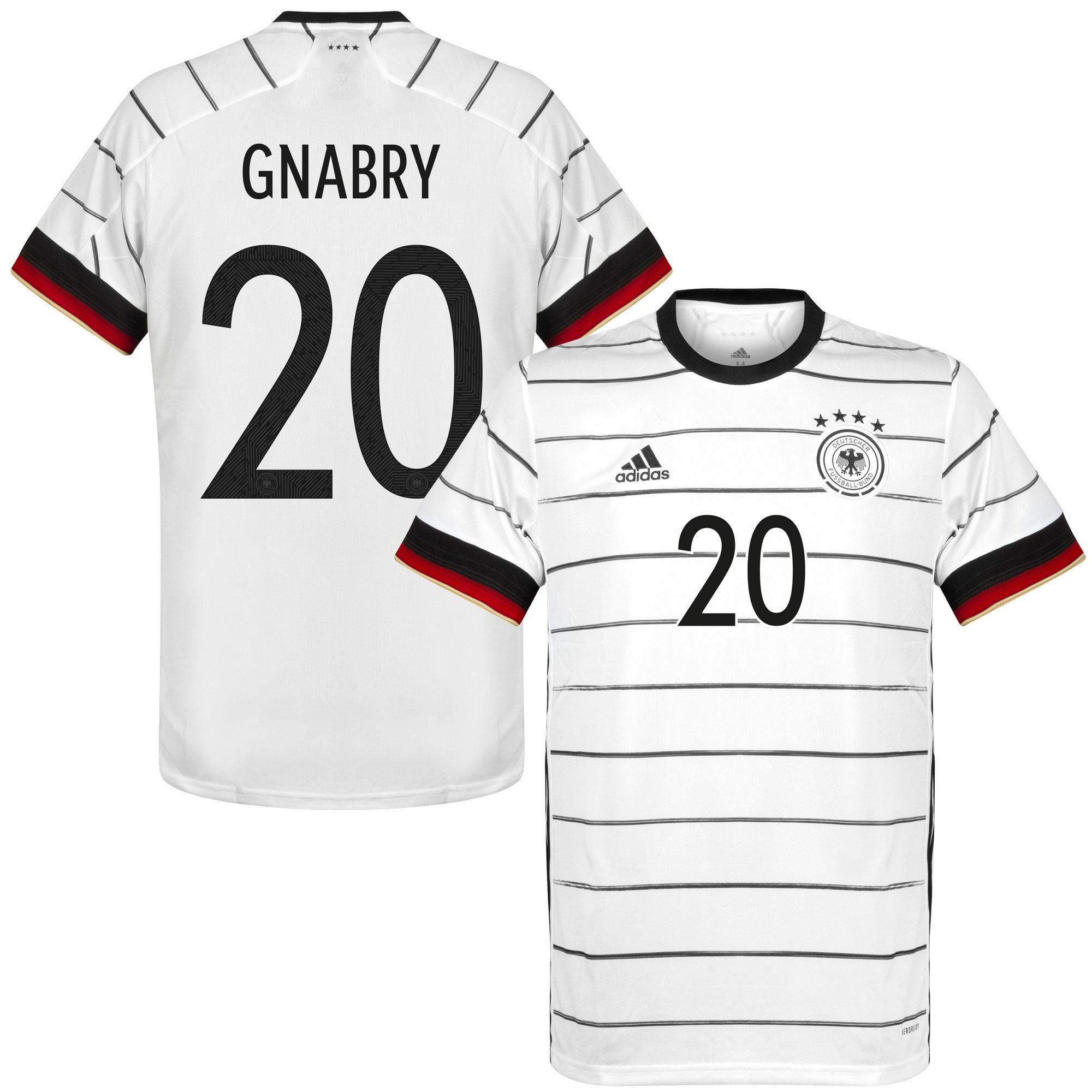 Německo - Dres fotbalový - bílý, sezóna 2019/20, domácí, číslo 20, Serge Gnabry