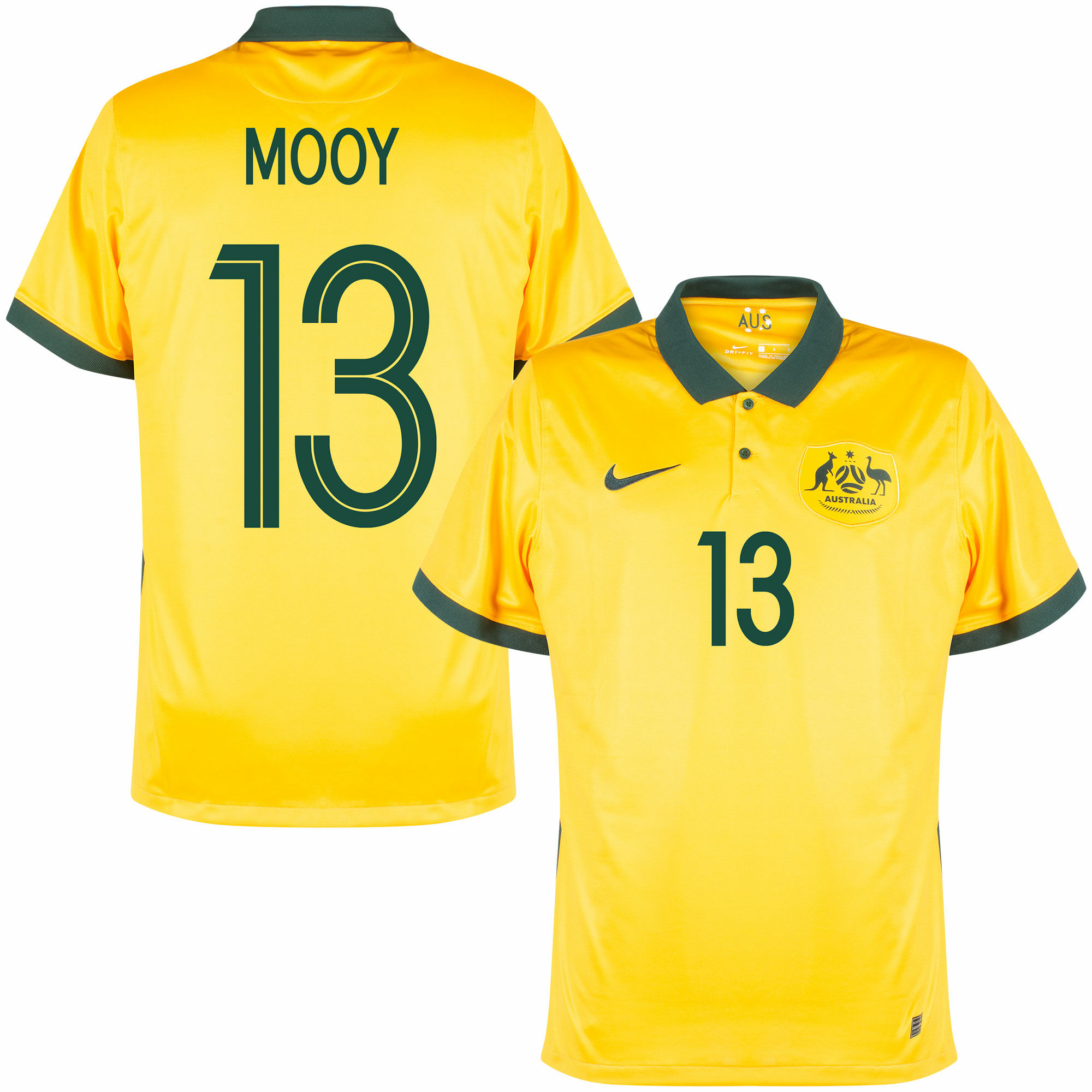 Austrálie - Dres fotbalový - fan potisk, sezóna 2020/21, žlutý, domácí, Aaron Mooy, číslo 13