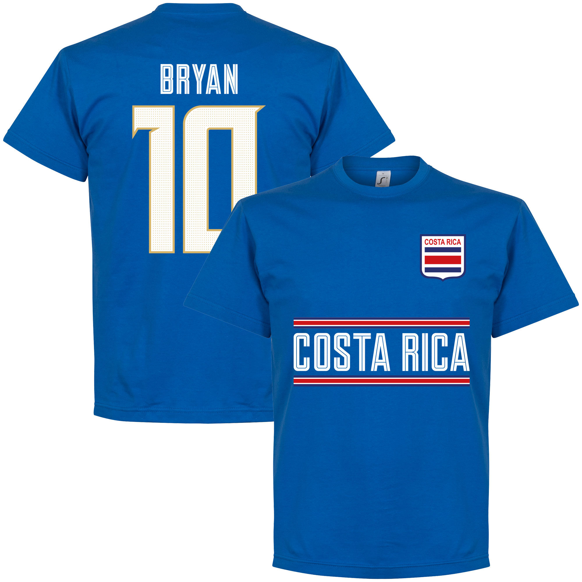 Kostarika - Tričko - Bryan Ruiz, číslo 10, modré