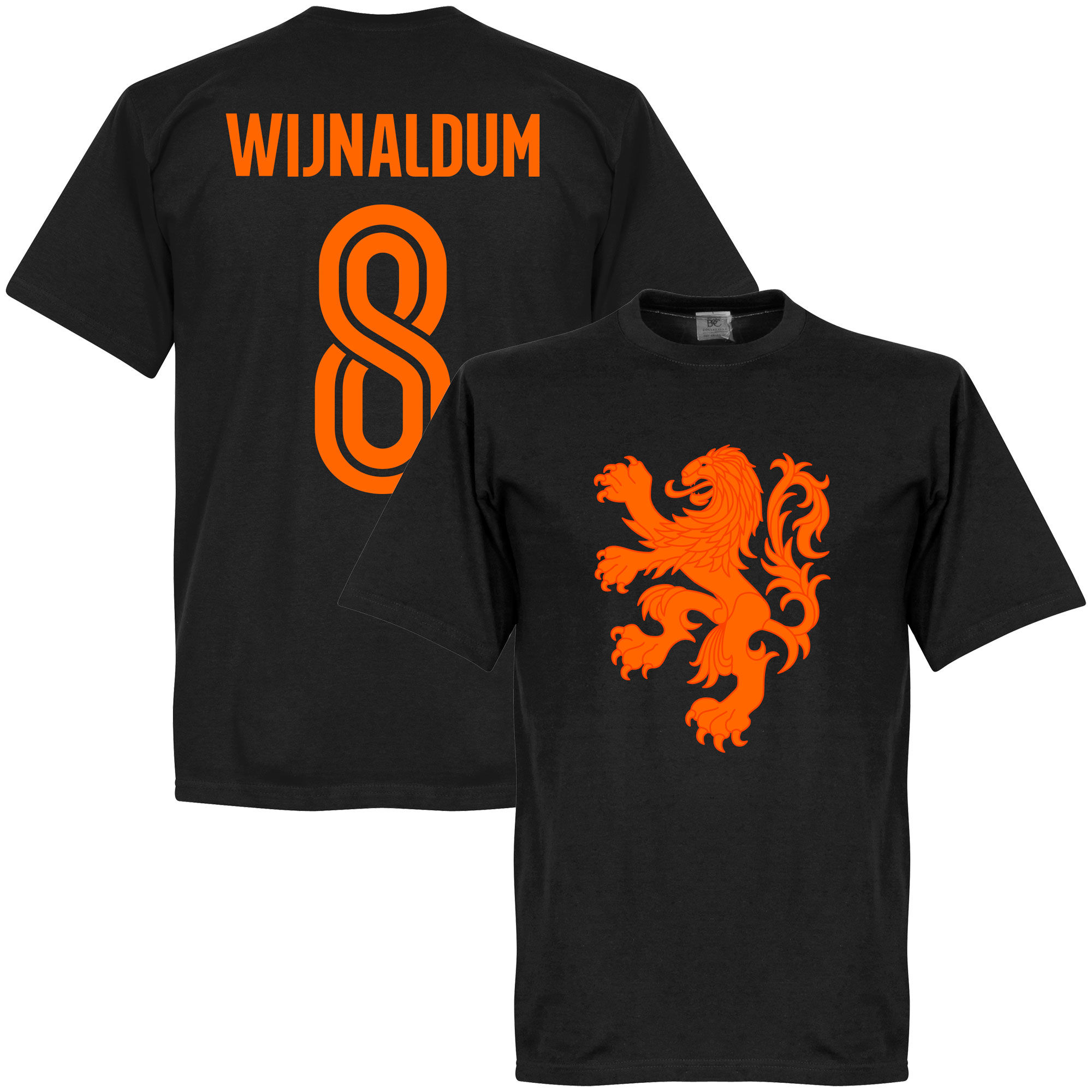Nizozemí - Tričko "Lion" - Georginio Wijnaldum, číslo 8, černé