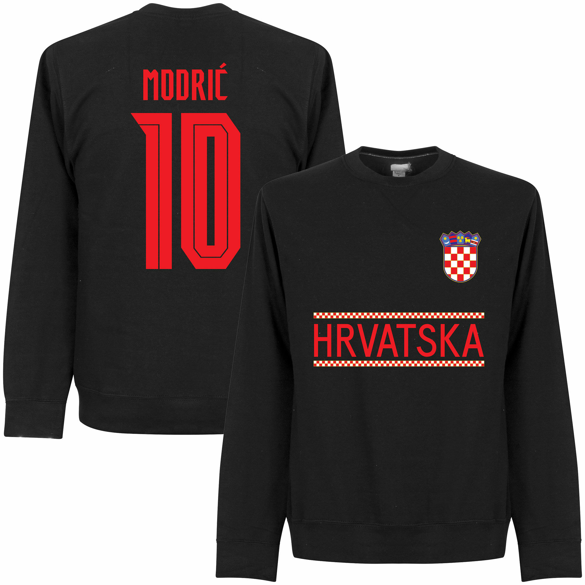 Chorvatsko - Mikina - černá, Luka Modrić, číslo 10