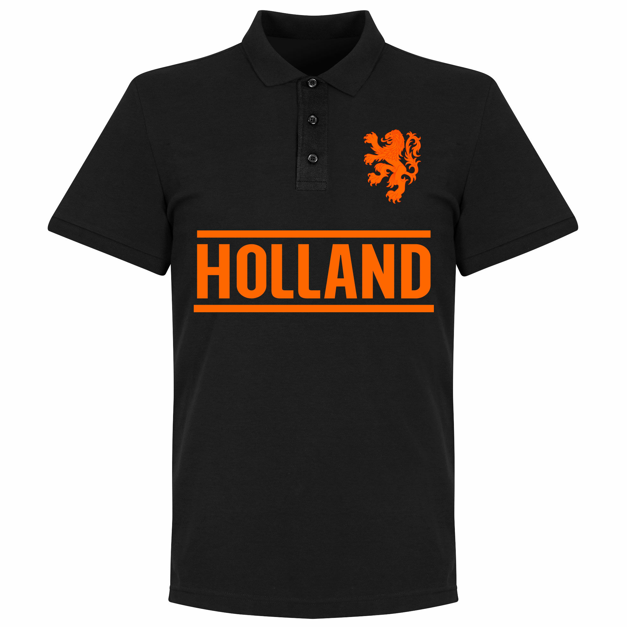 Nizozemí - Tričko s límečkem - černé