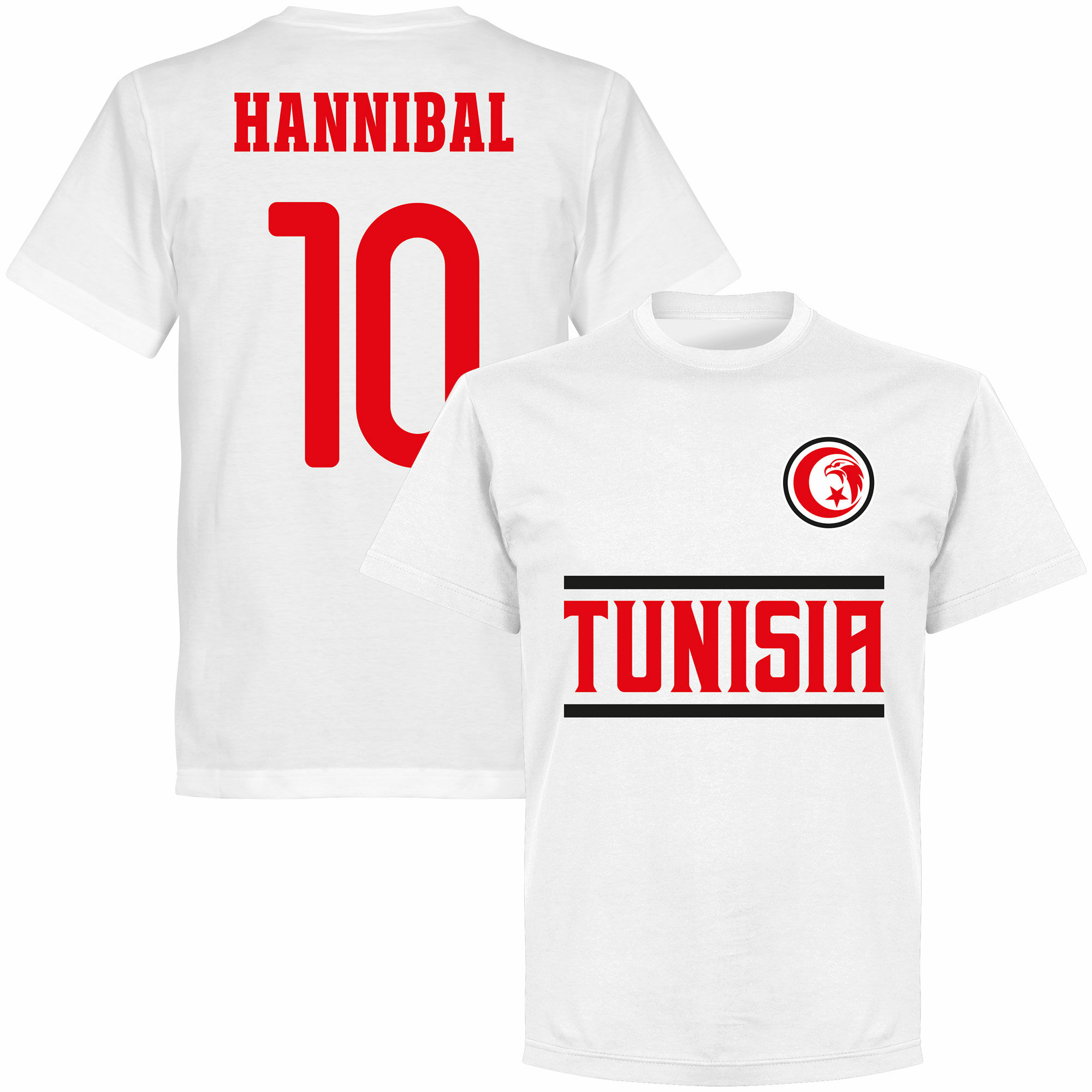 Tunisko - Tričko - bílé, číslo 10, Hannibal Mejbri