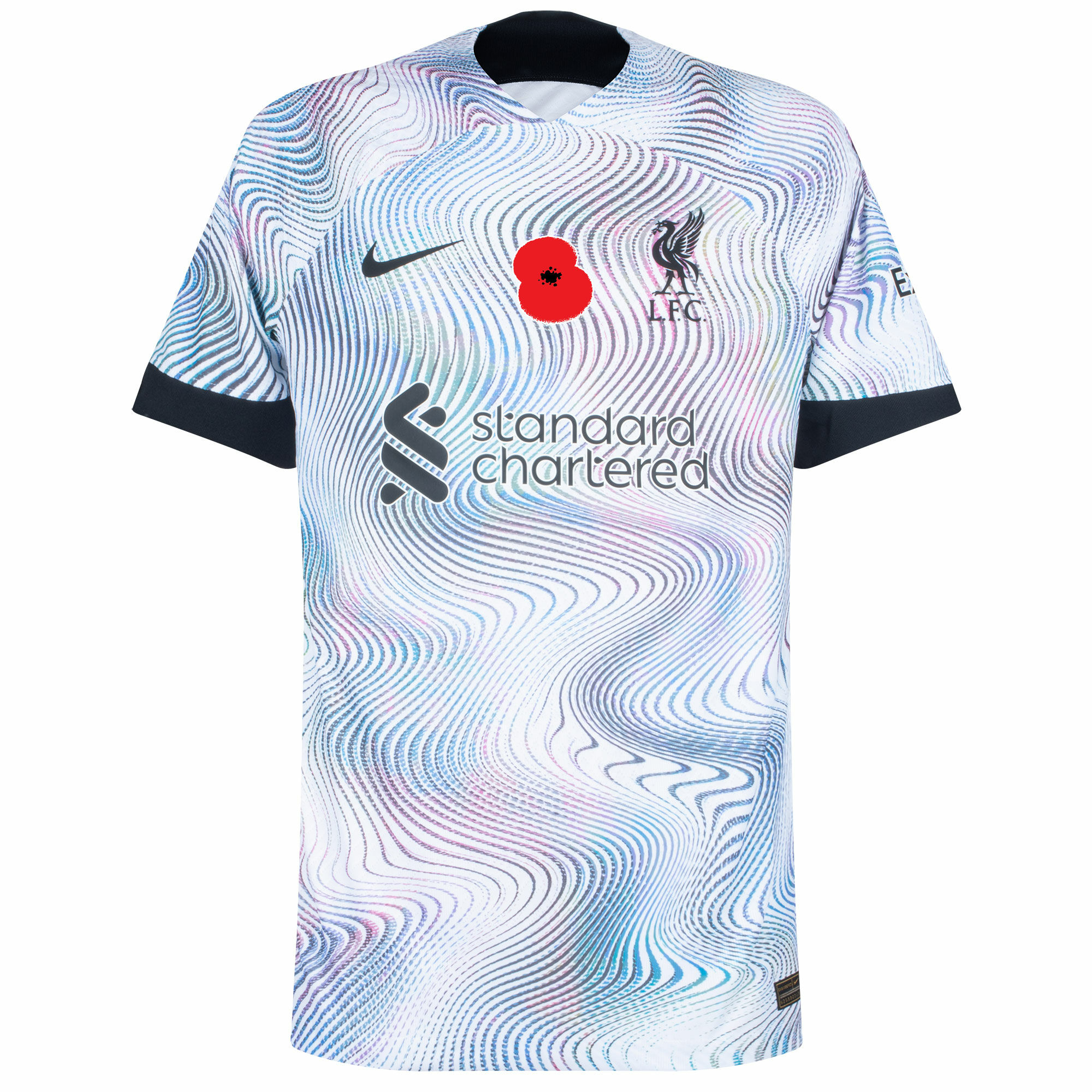 Liverpool - Dres fotbalový "Match" - logo British Legion Poppy, bílý, sezóna 2022/23, Dri-FIT ADV, venkovní