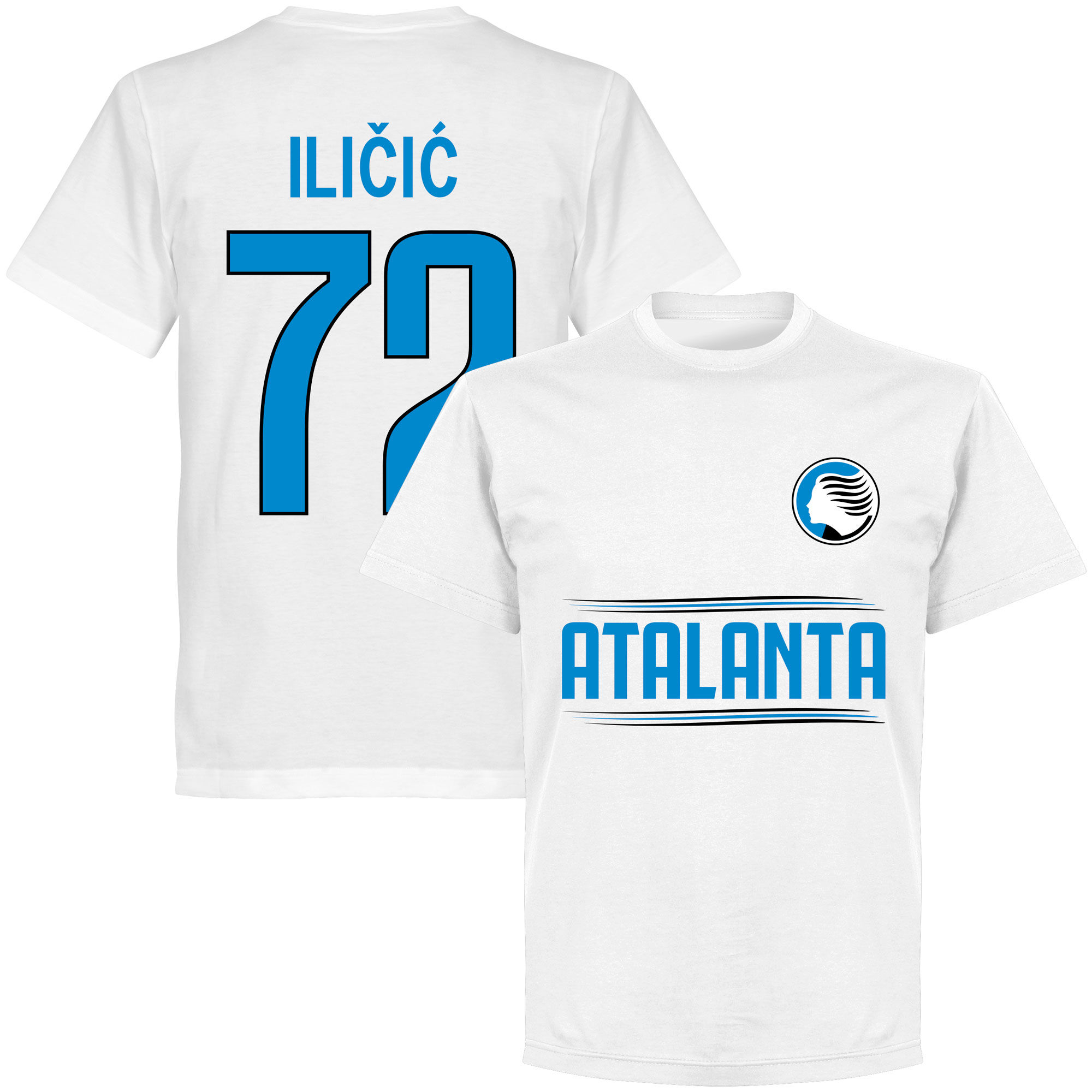Atalanta BC - Tričko - číslo 72, bílé, Josip Iličić