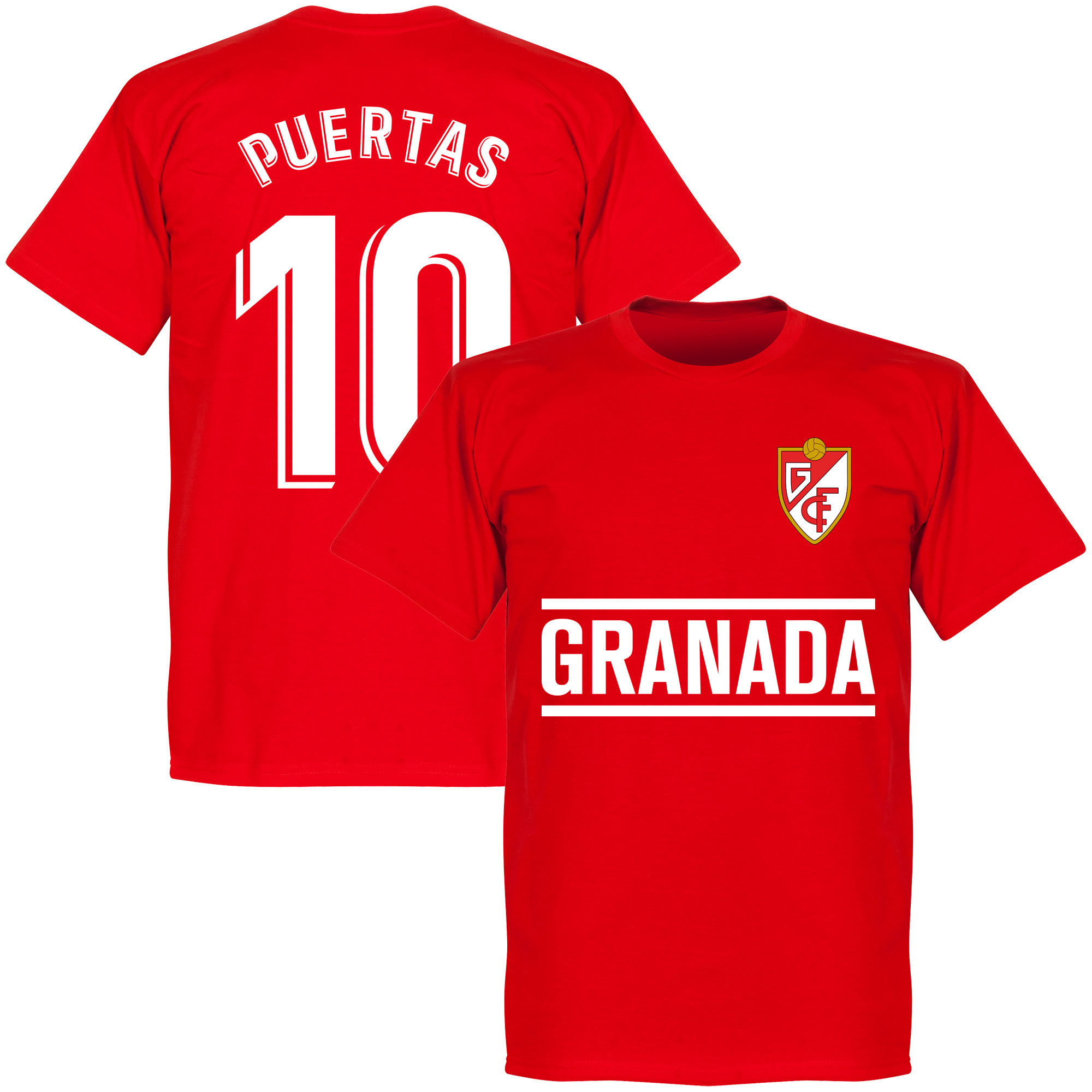 Granada CF - Tričko - červené, číslo 10, Antonio Puertas