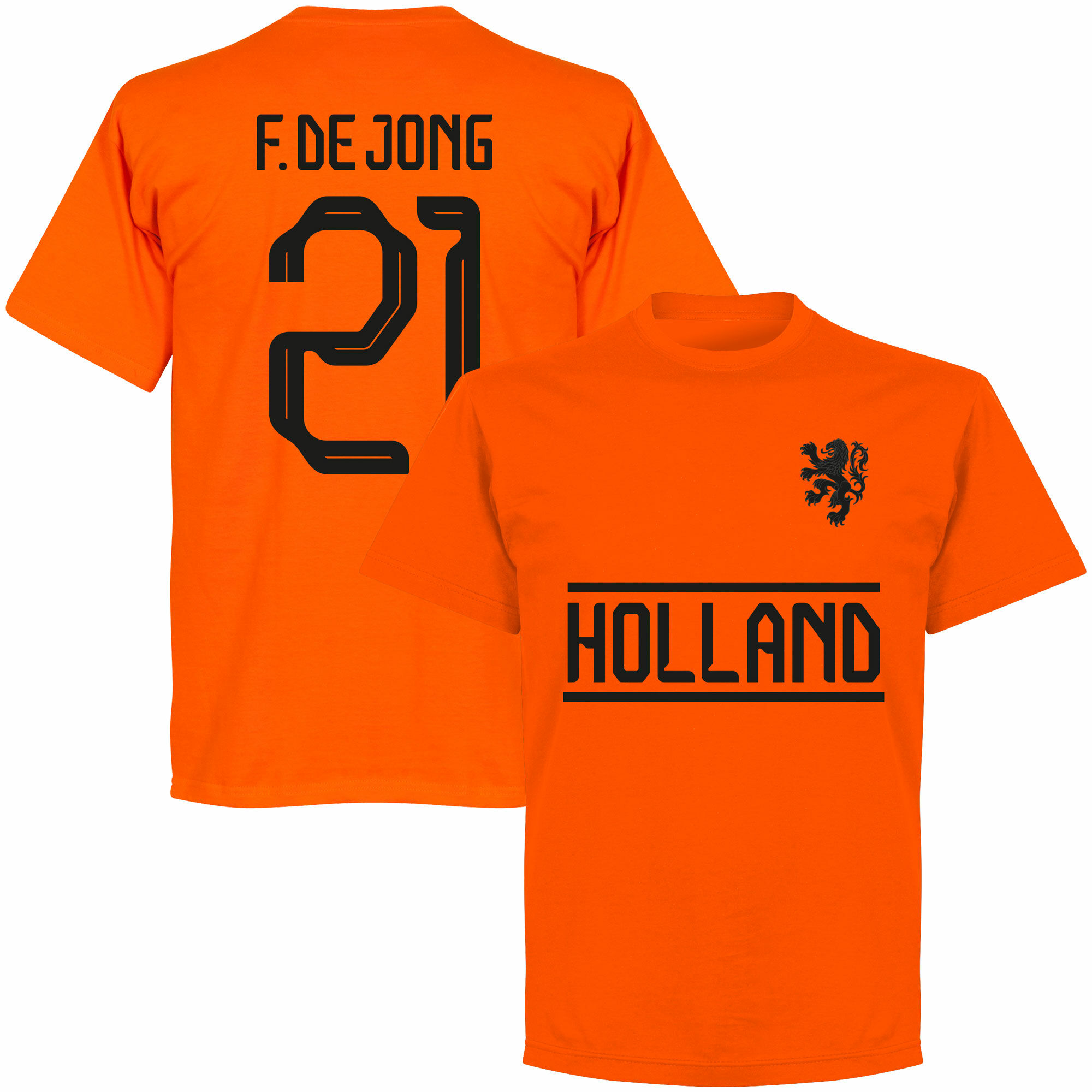 Nizozemí - Tričko - oranžové, číslo 21, Frenkie de Jong