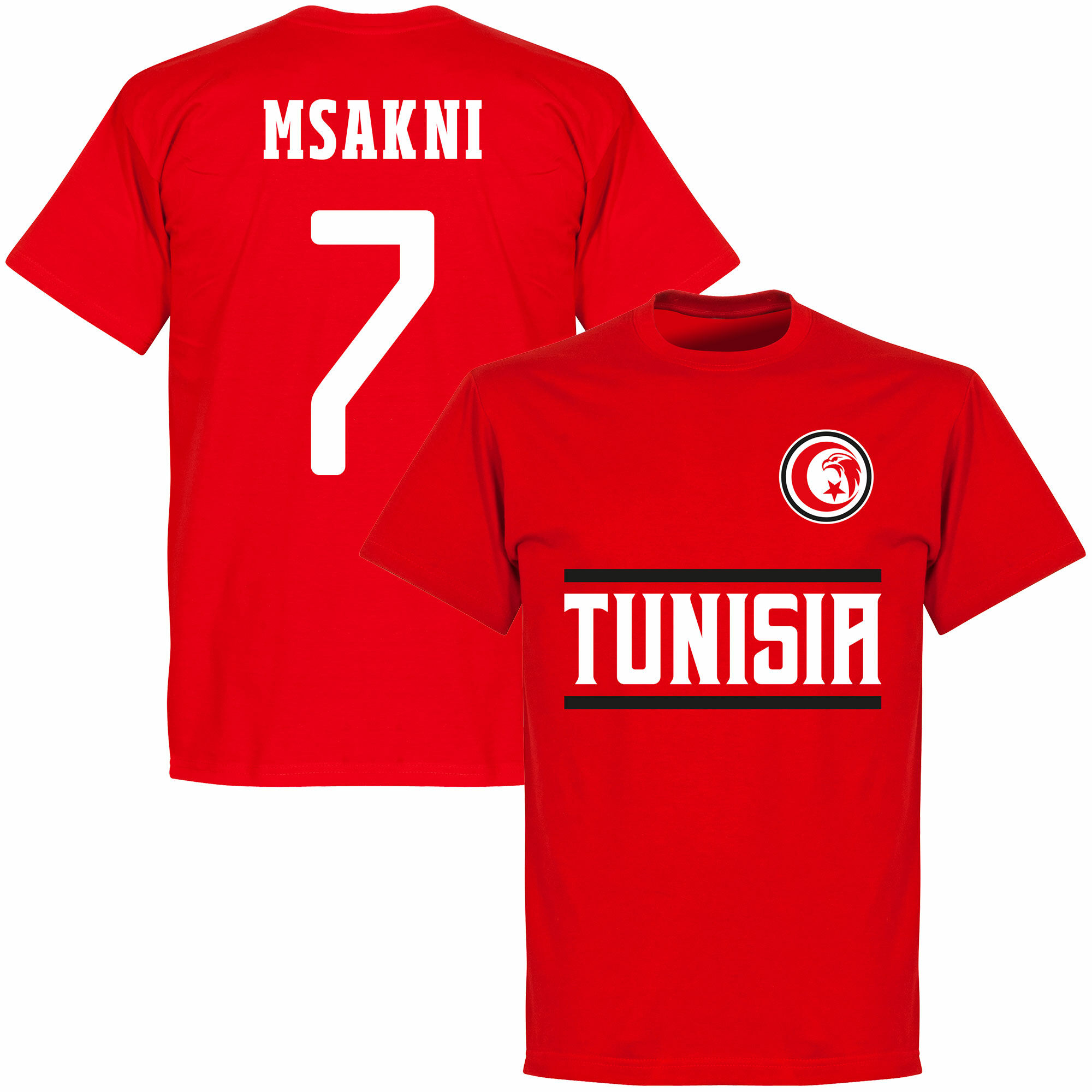 Tunisko - Tričko - Youssef Msakni, červené, číslo 7
