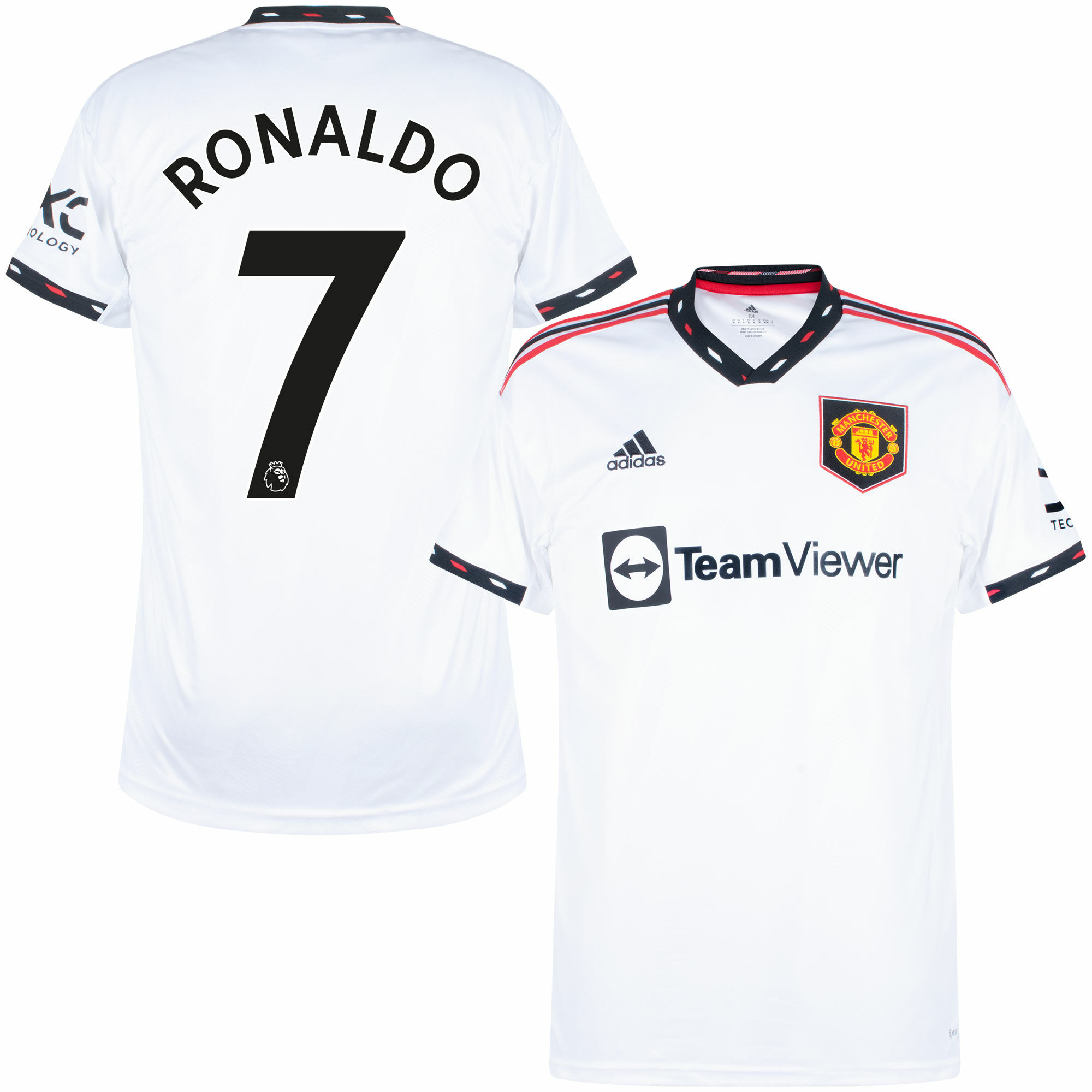 Manchester United - Dres fotbalový - Ronaldo, Premier League, bílý, sezóna 2022/23, číslo 7, venkovní