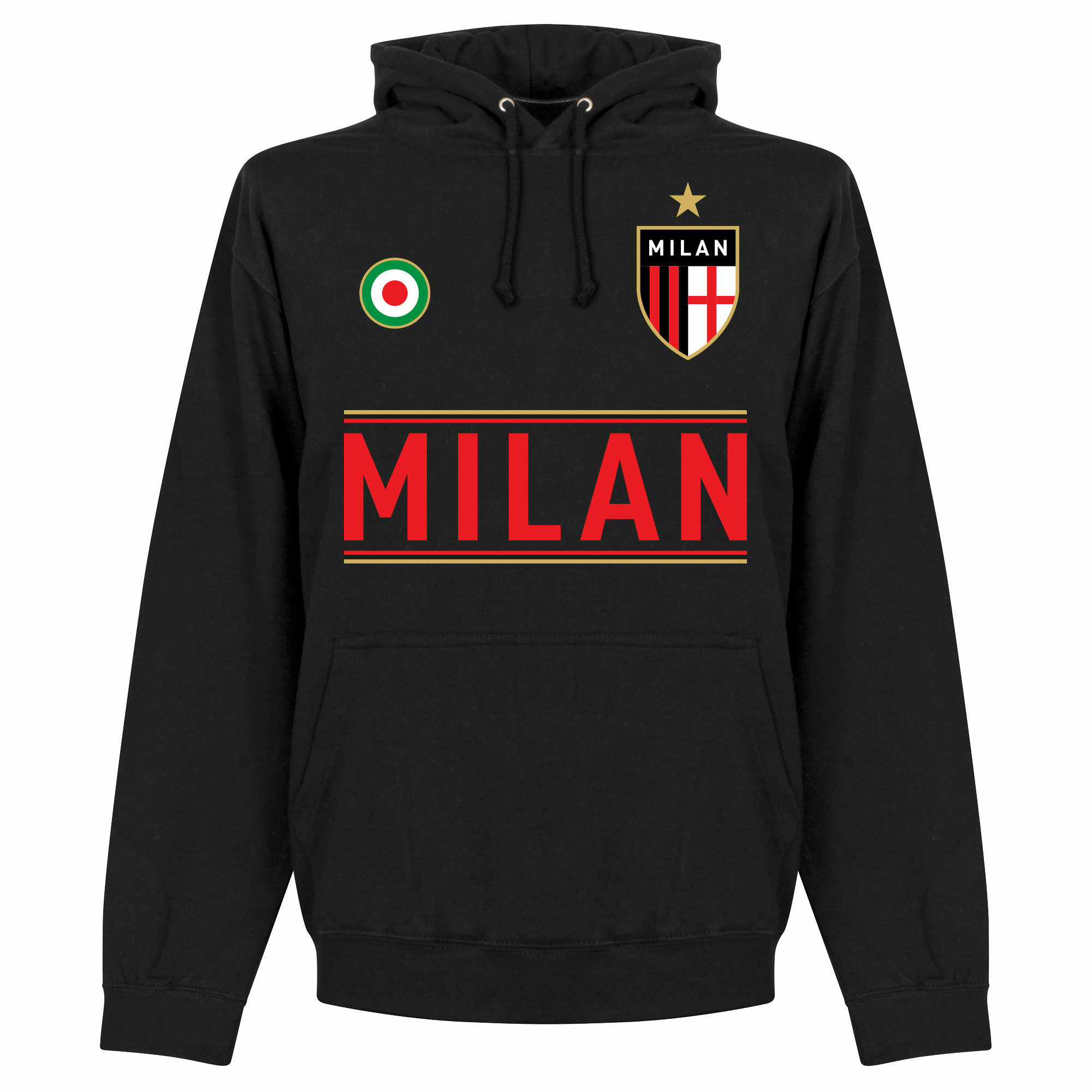 AC Milán - Mikina s kapucí - černá