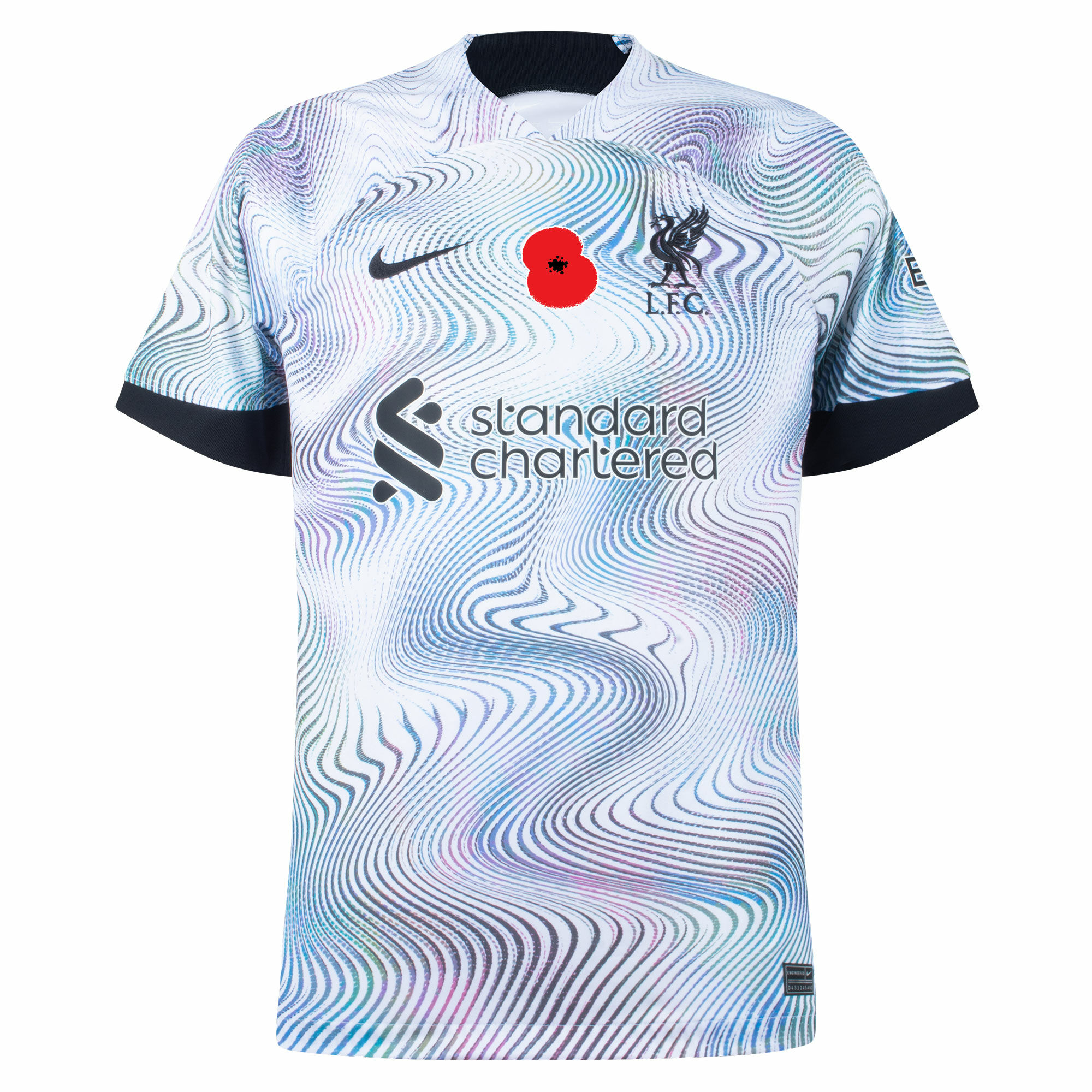 Liverpool - Dres fotbalový - logo British Legion Poppy, bílý, sezóna 2022/23, venkovní