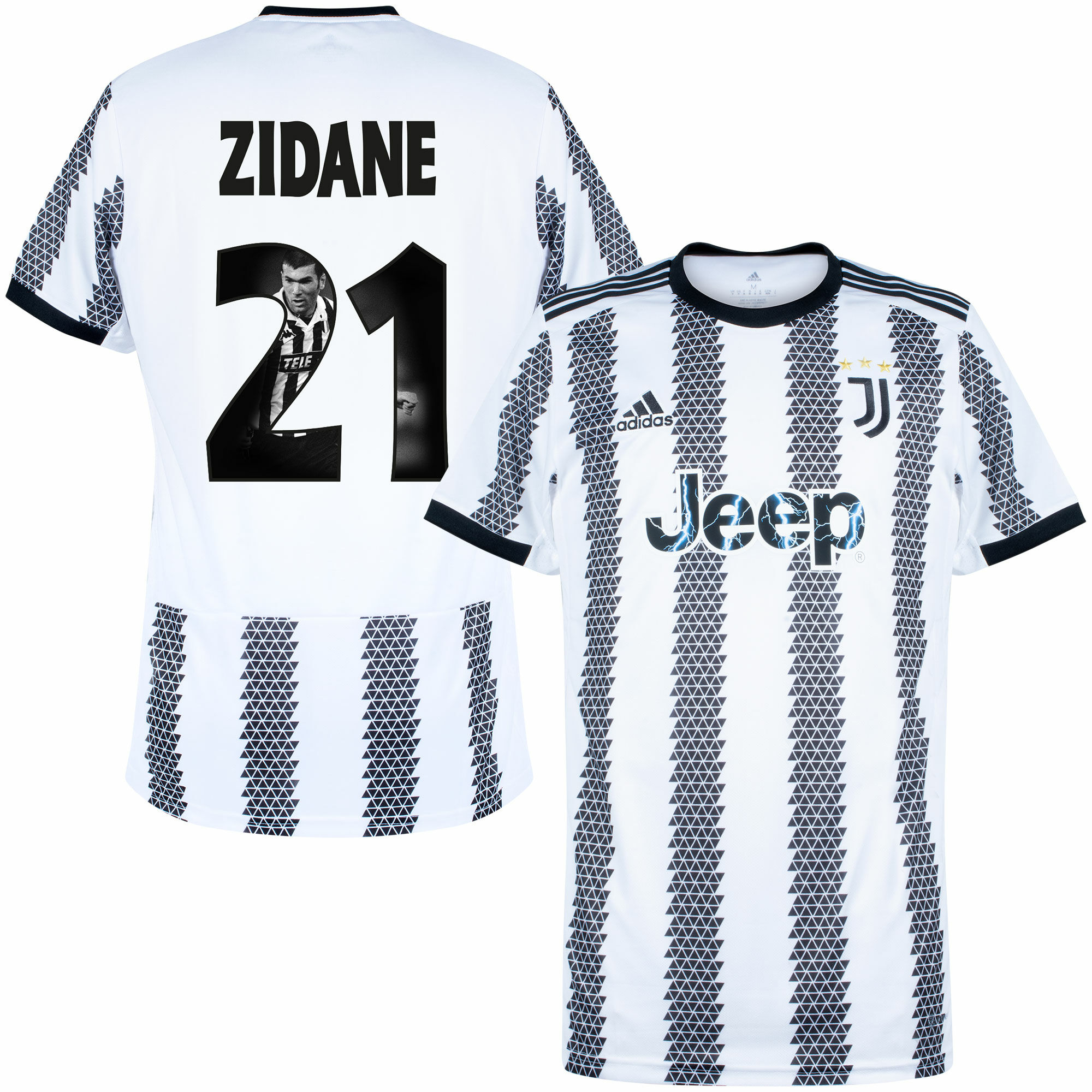 Juventus FC - Dres fotbalový - Zinédine Zidane, potisk s obrázkem, černý, číslo 21, domácí, sezóna 2022/23