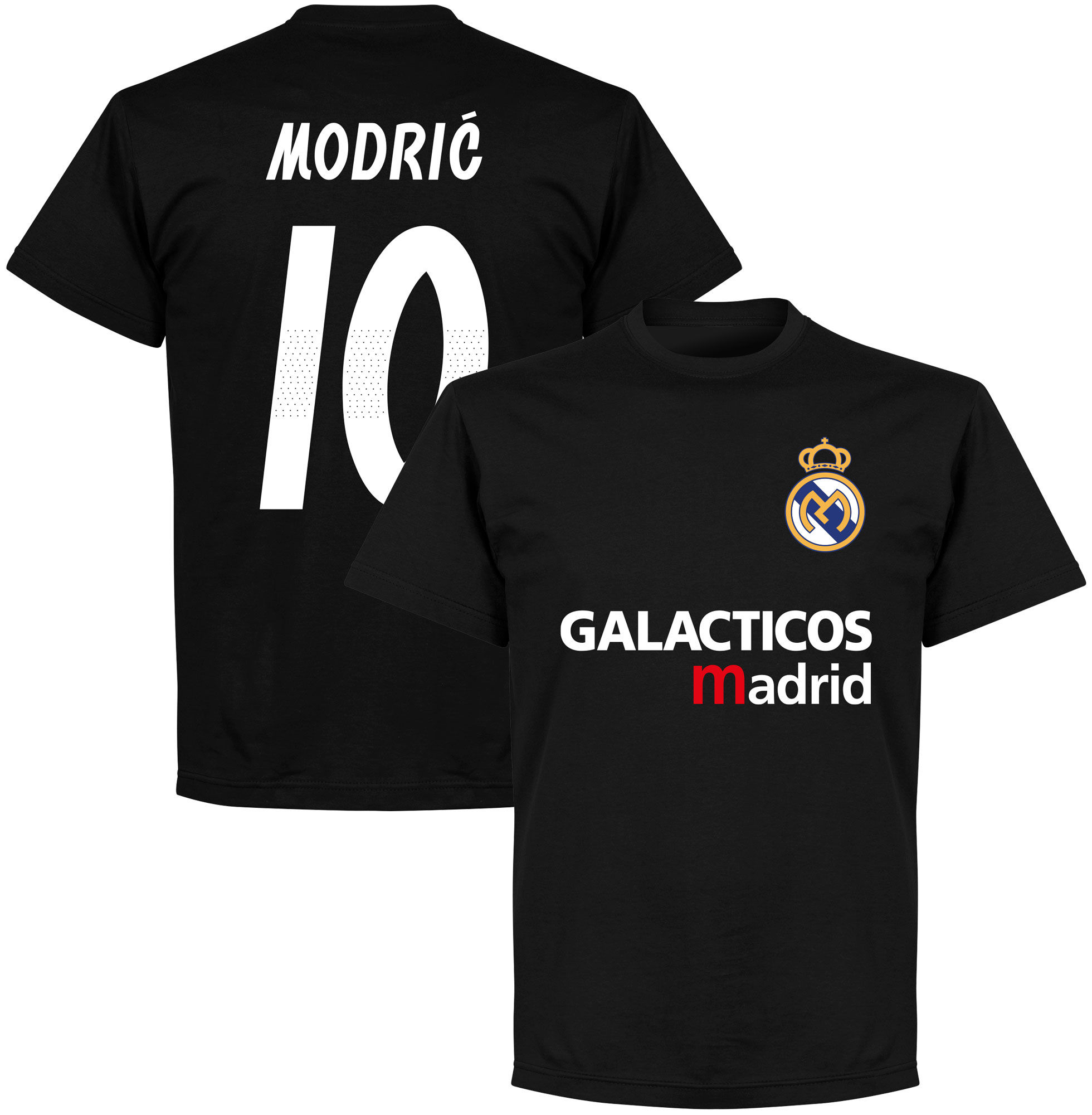 Real Madrid - Tričko "Galácticos Madrid" - Luka Modrić, číslo 10, černé