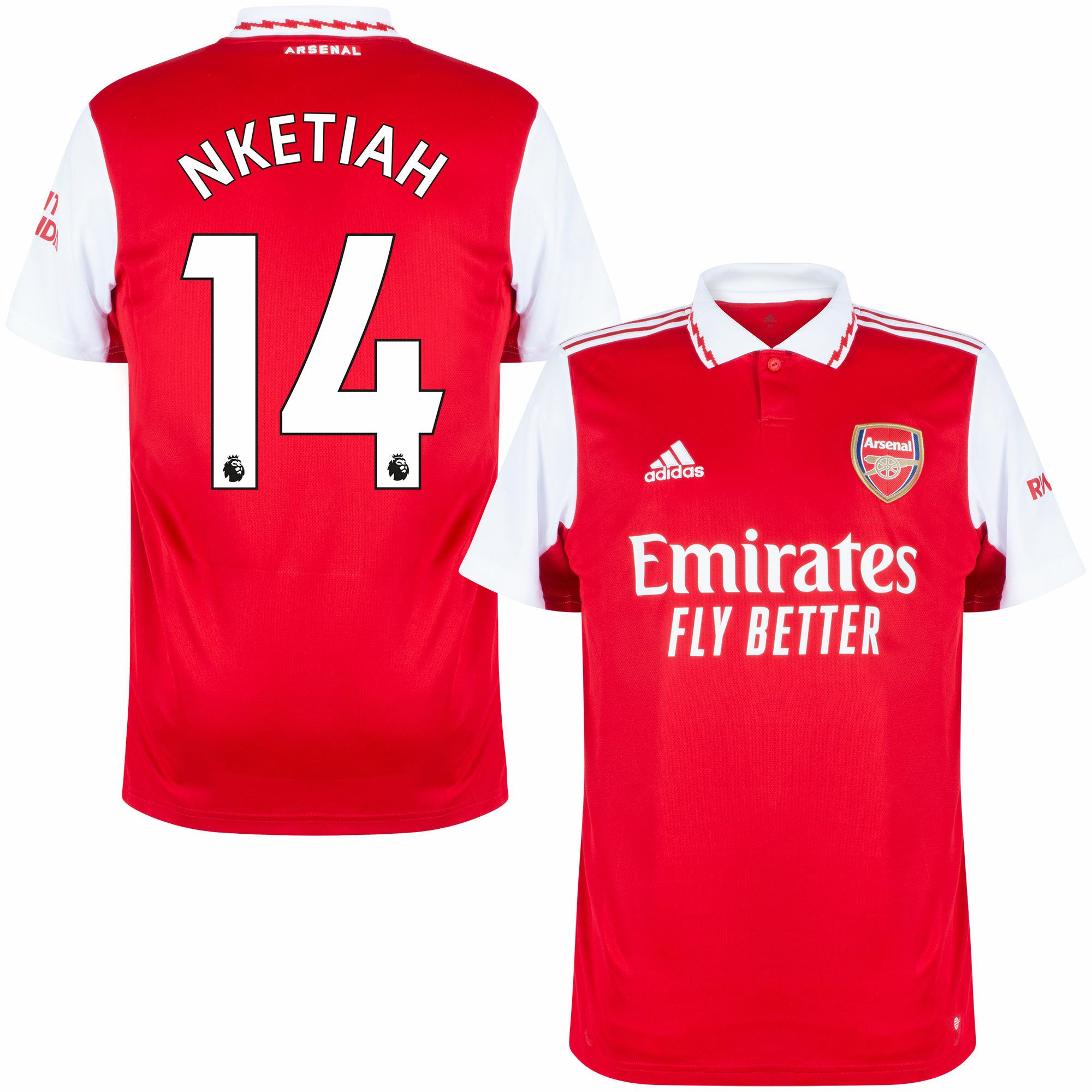 Arsenal - Dres fotbalový - Eddie Nketiah, červený, Premier League, domácí, sezóna 2022/23, číslo 14