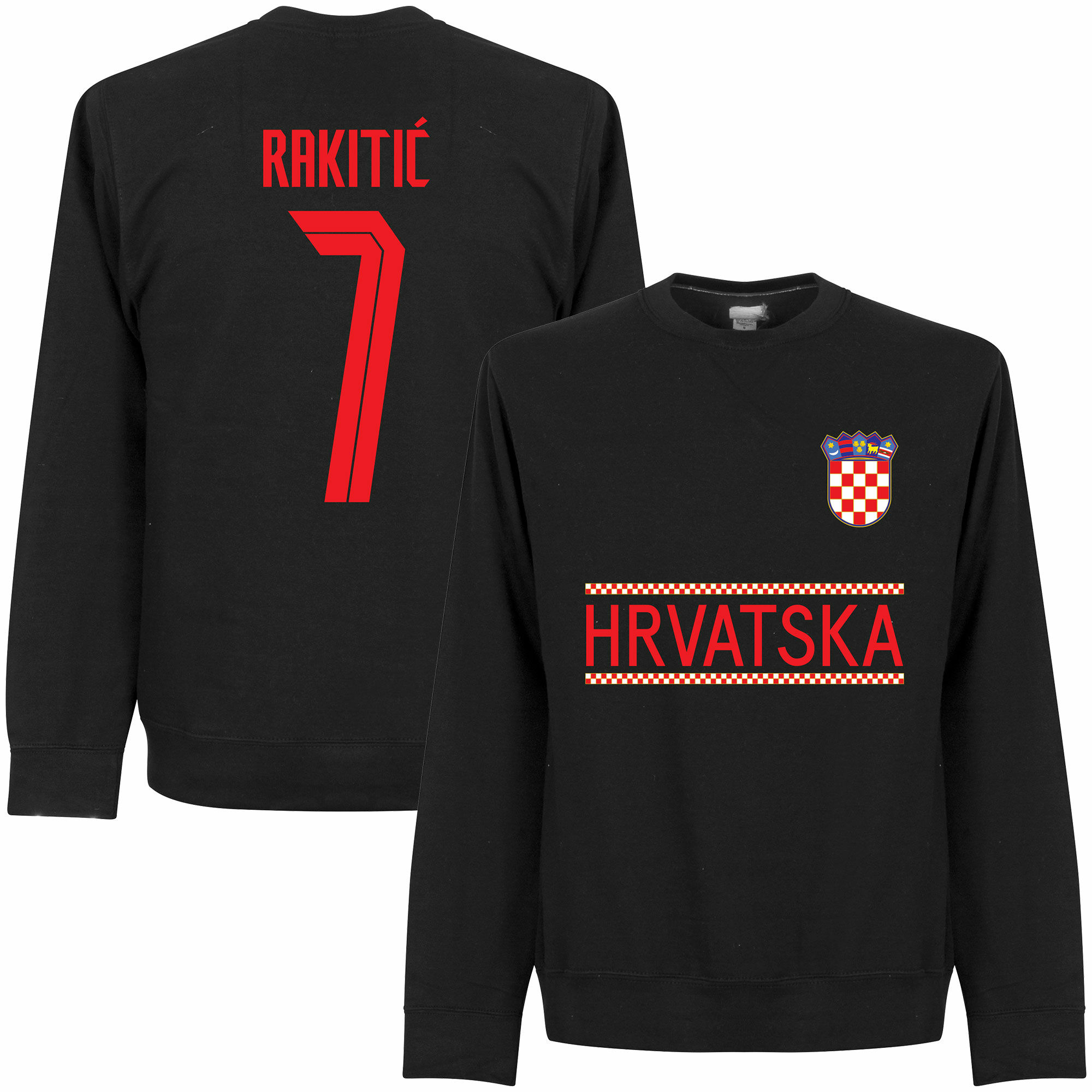 Chorvatsko - Mikina - černá, číslo 7, Ivan Rakitić