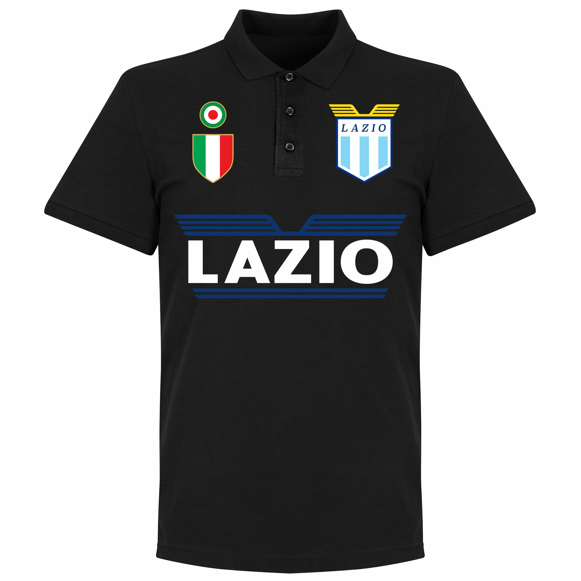 SS Lazio - Tričko s límečkem - černé