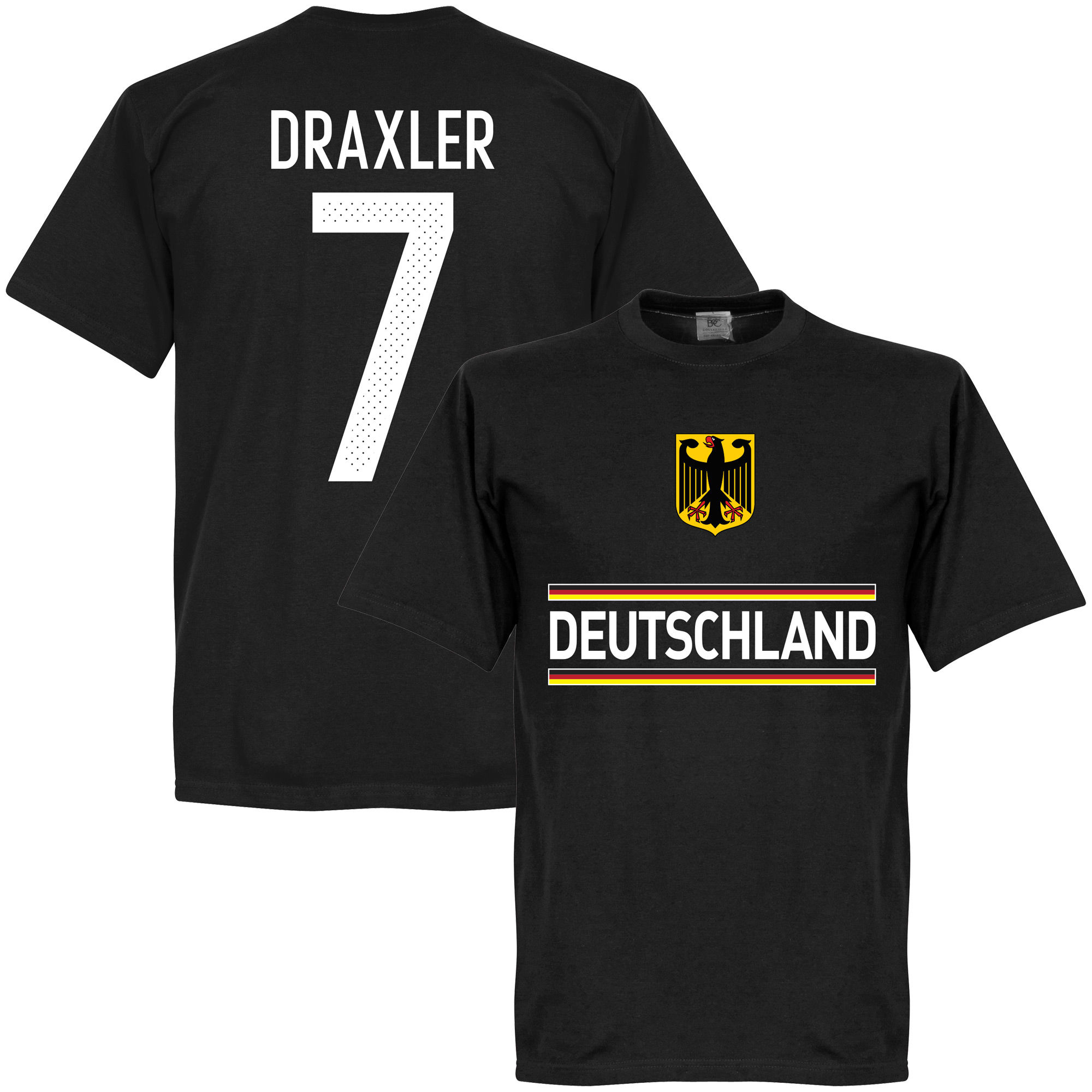 Německo - Tričko - číslo 7, Julian Draxler, černé
