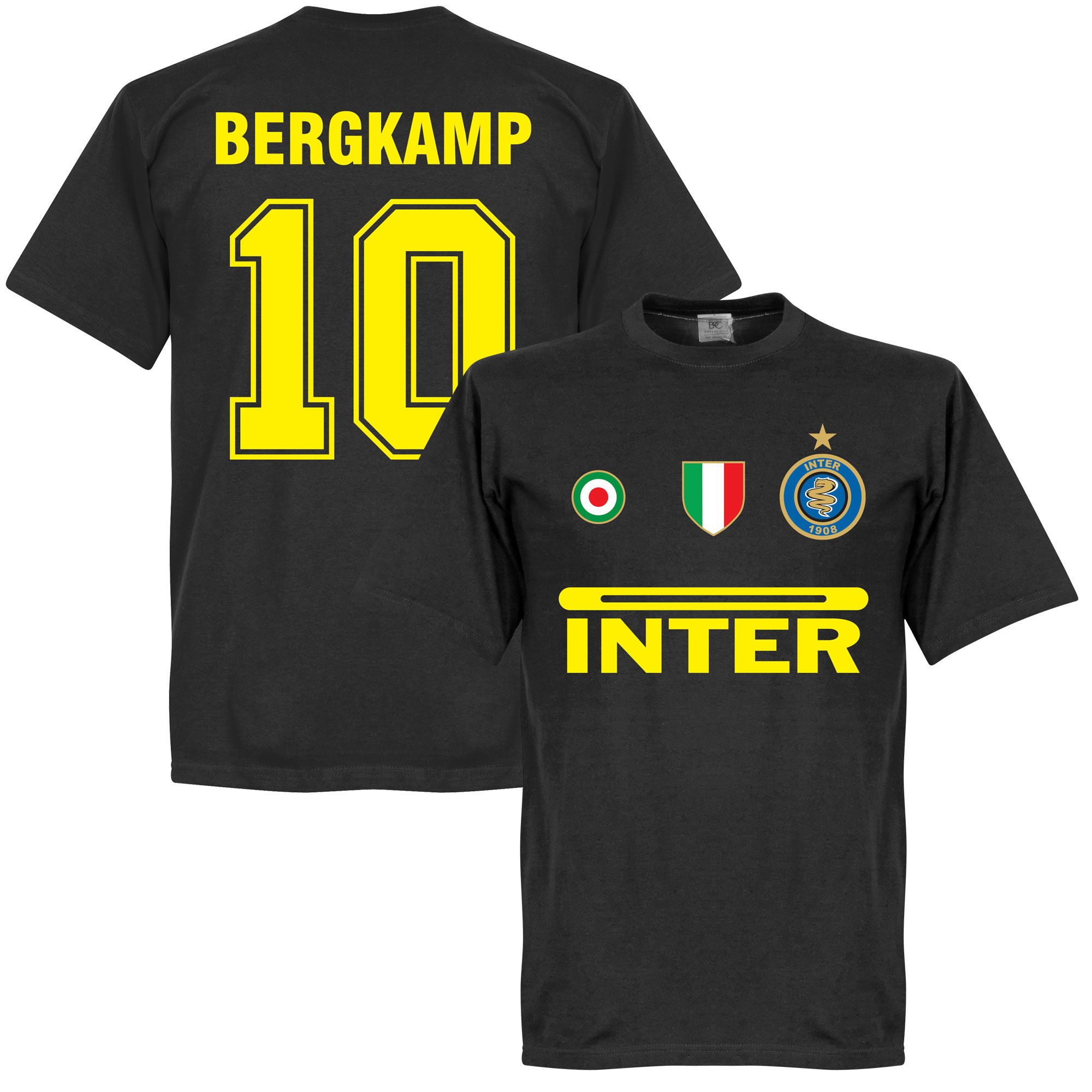 FC Inter Milán - Tričko - číslo 10, Dennis Bergkamp, černé