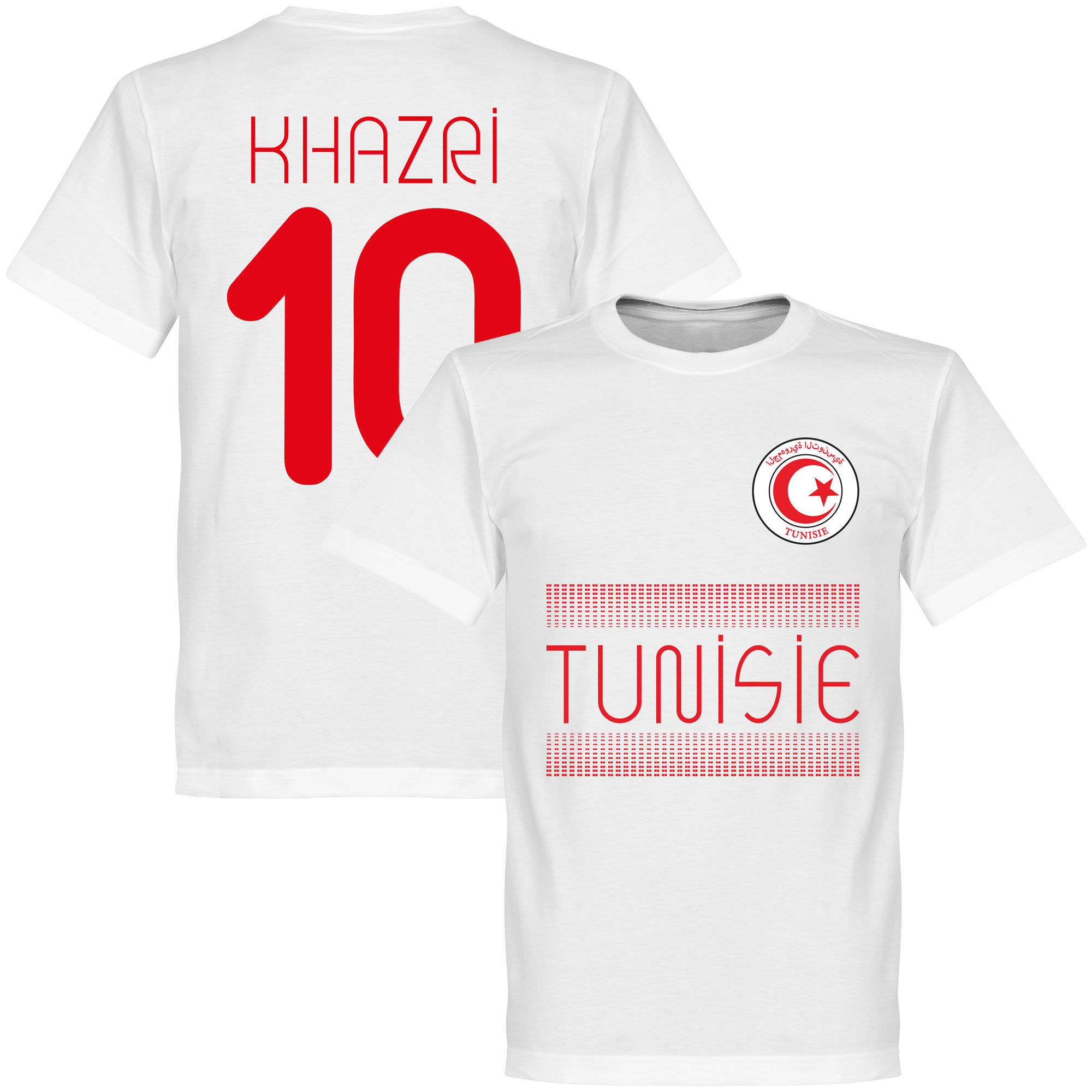 Tunisko - Tričko - bílé, Wahbi Khazri, číslo 10