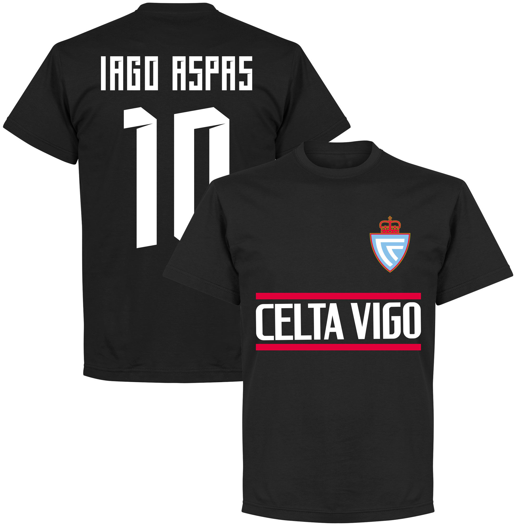 Celta Vigo - Tričko - číslo 10, černé, Iago Aspas