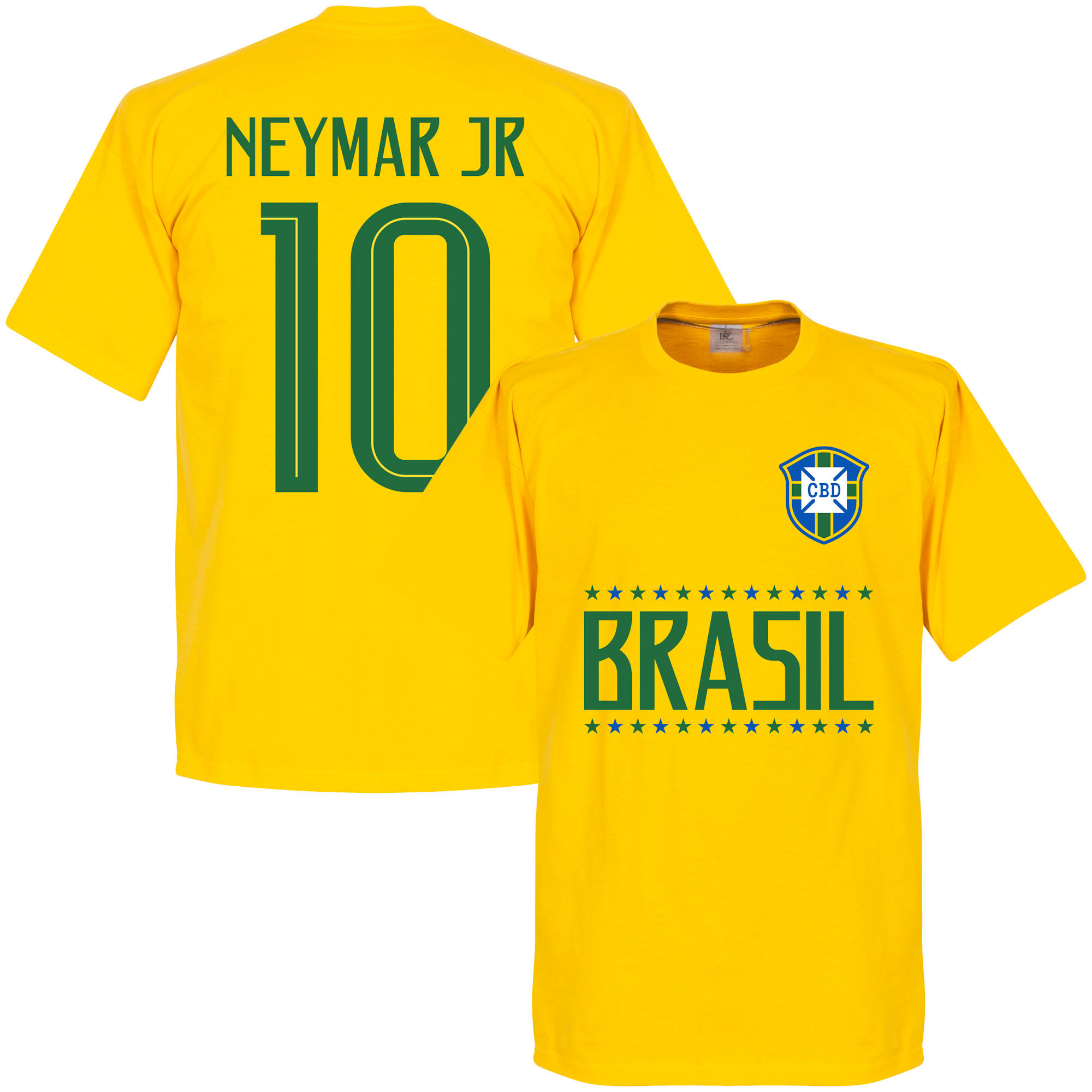Brazílie - Tričko dětské - žluté, číslo 10, Neymar