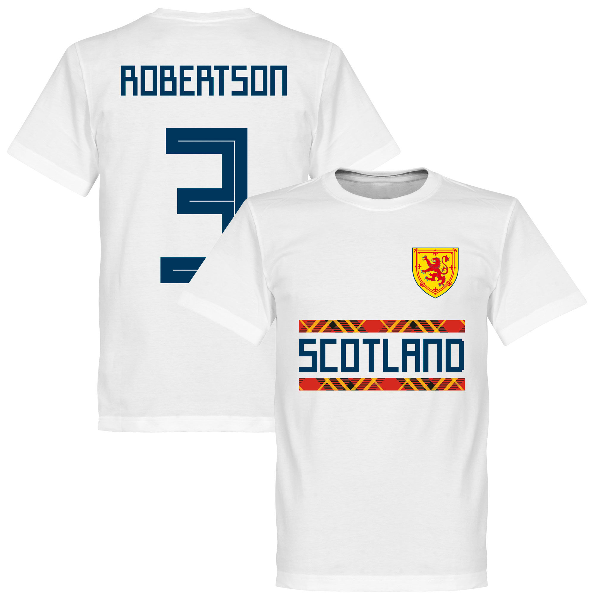 Skotsko - Tričko - bílé, Andrew Robertson, číslo 3