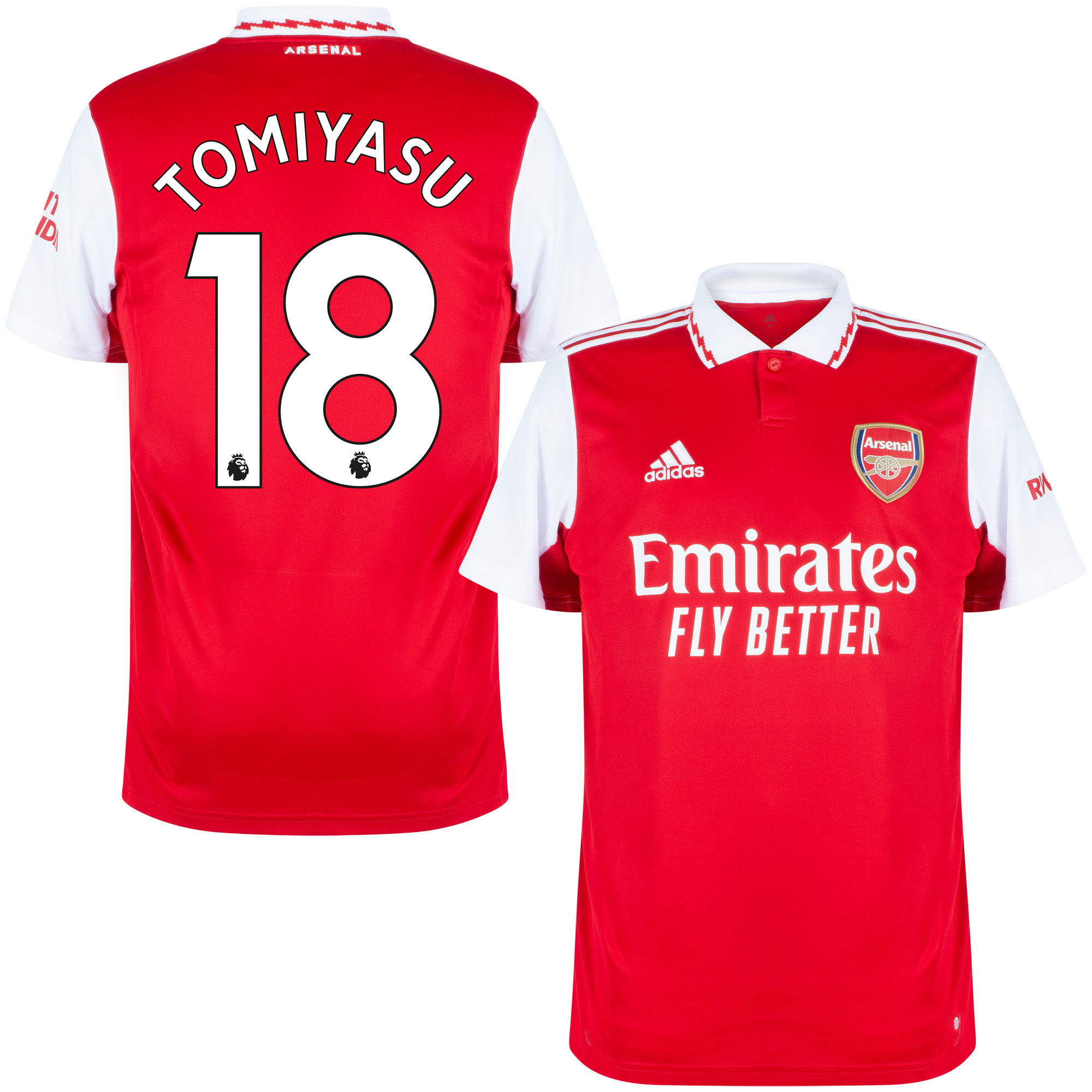 Arsenal - Dres fotbalový - číslo 18, Takehiro Tomijasu, červený, Premier League, domácí, sezóna 2022/23