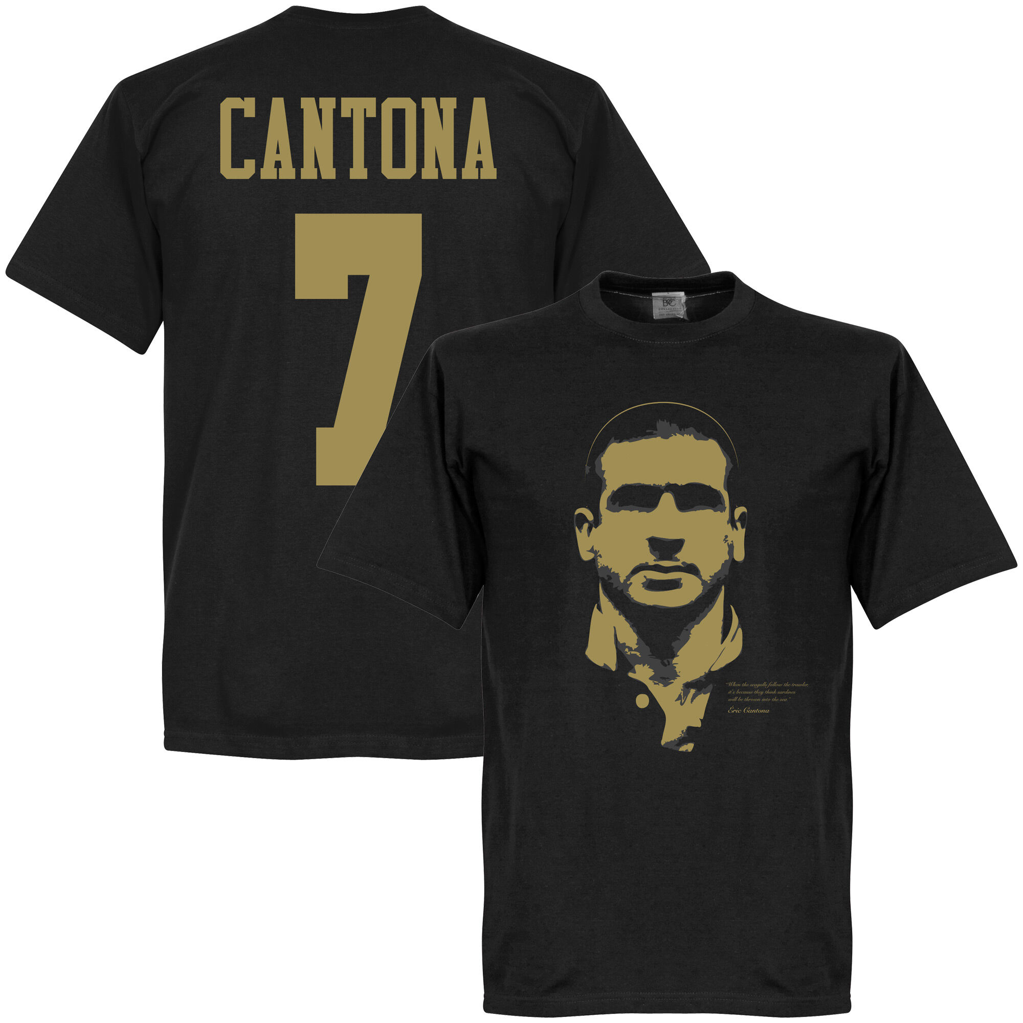 Manchester United - Tričko "Silhouette" dětské - číslo 7, Eric Cantona, černé