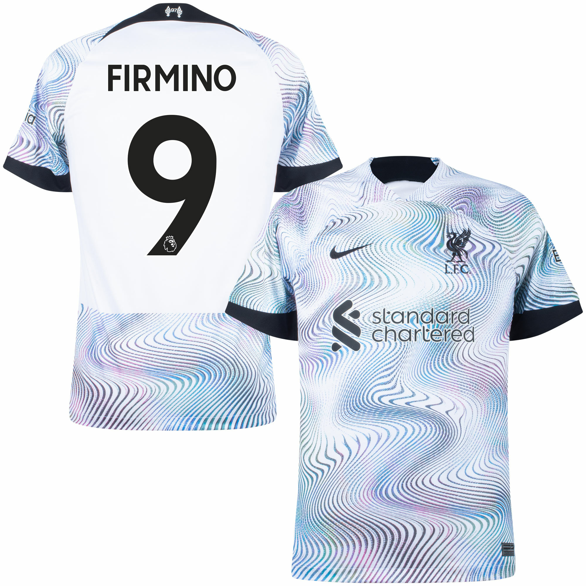 Liverpool - Dres fotbalový - Roberto Firmino, Premier League, bílý, sezóna 2022/23, číslo 9, venkovní