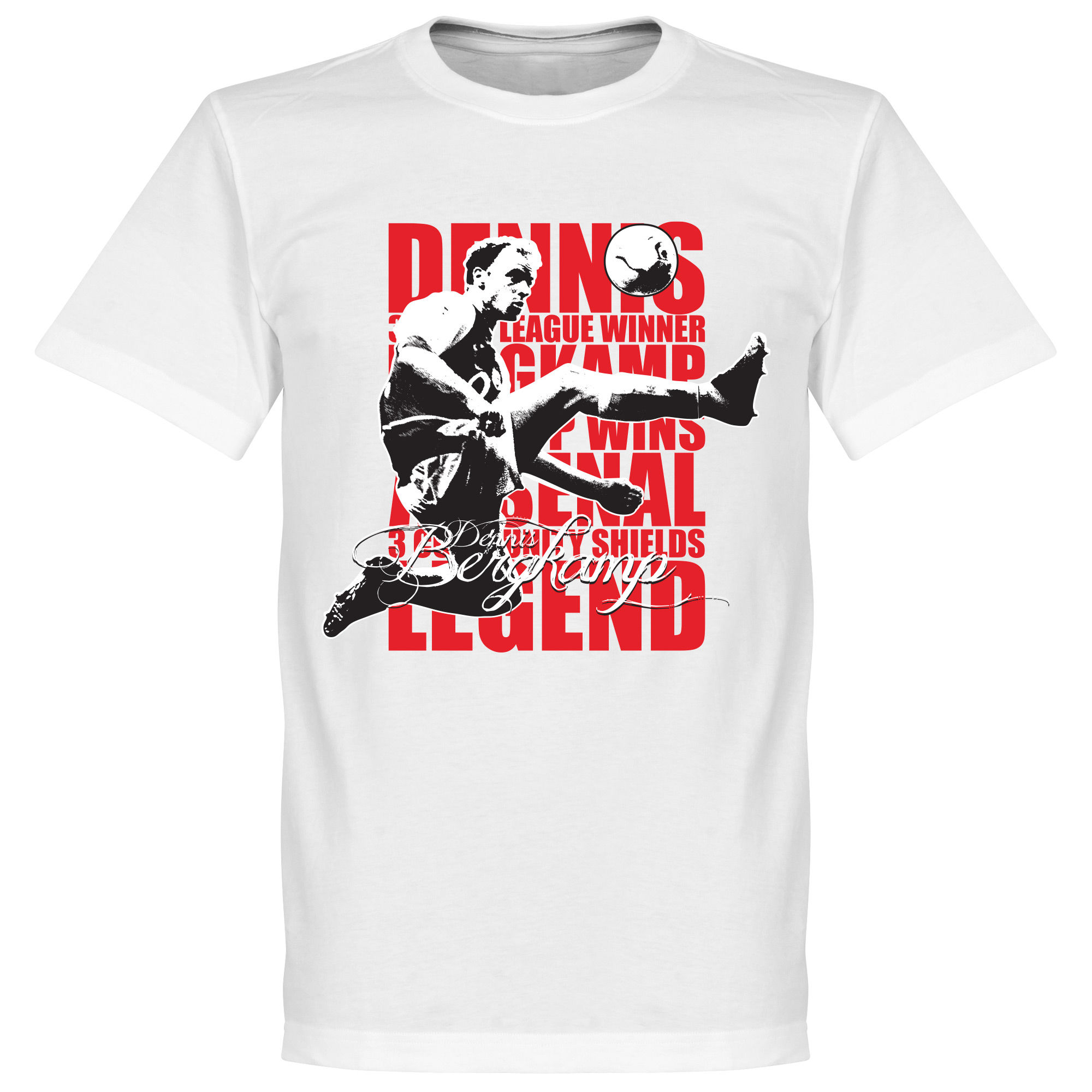 Arsenal - Tričko "Legend" - bílé, Dennis Bergkamp