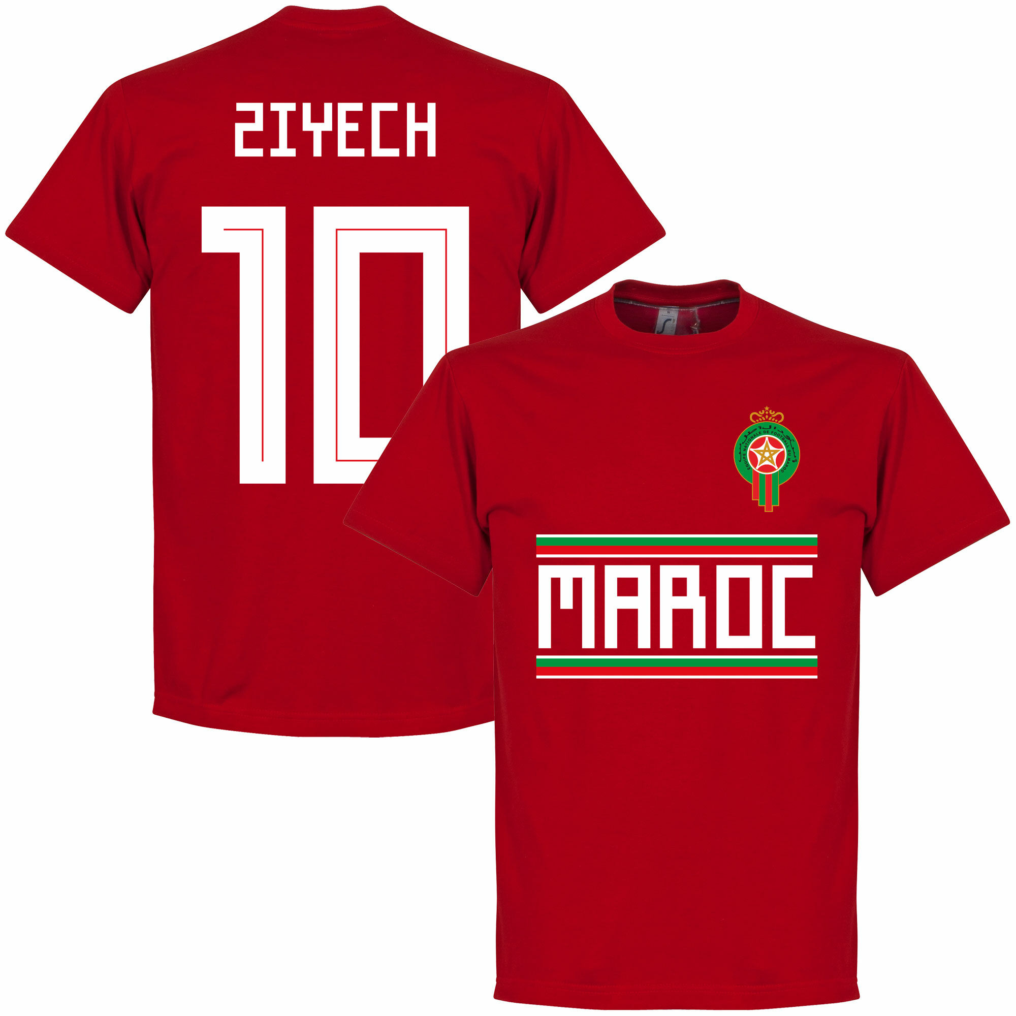 Maroko - Tričko - červené, číslo 10, Hakim Zijach