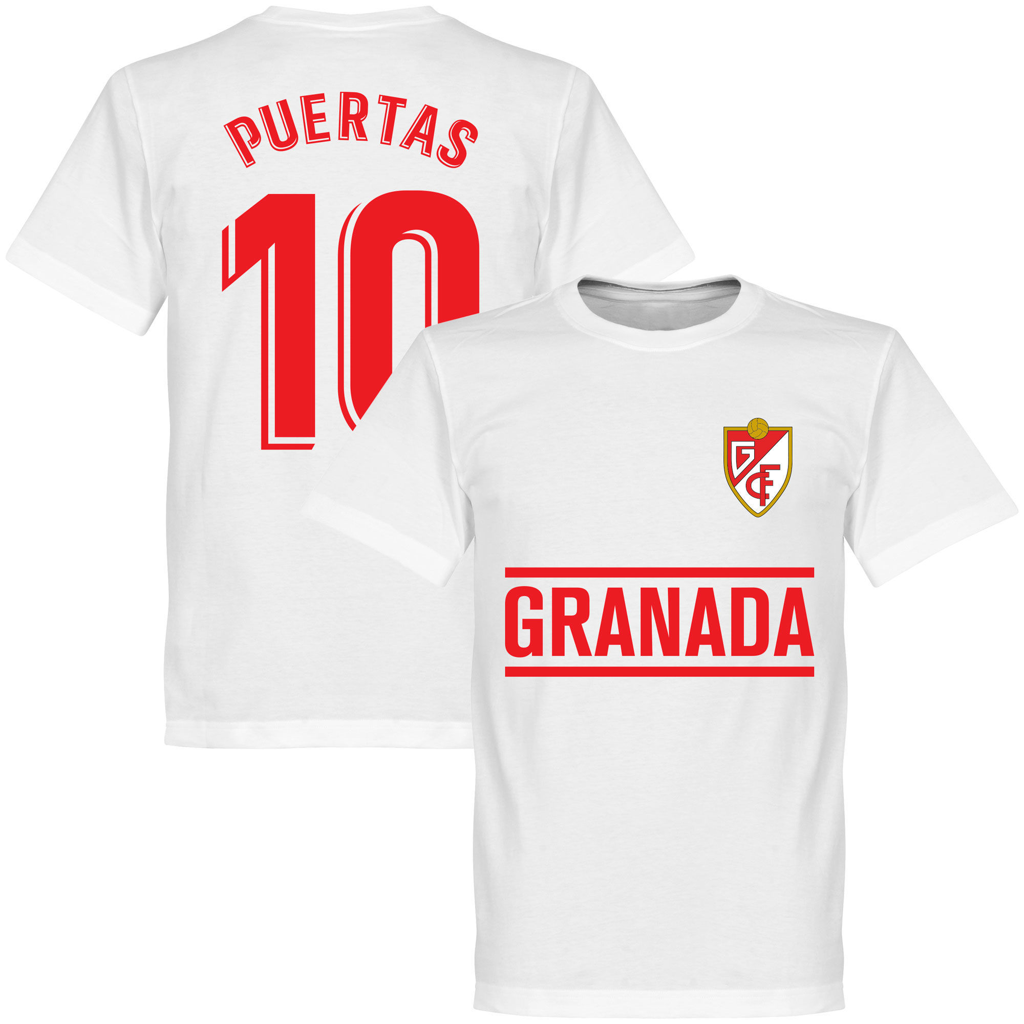 Granada CF - Tričko - bílé, číslo 10, Antonio Puertas