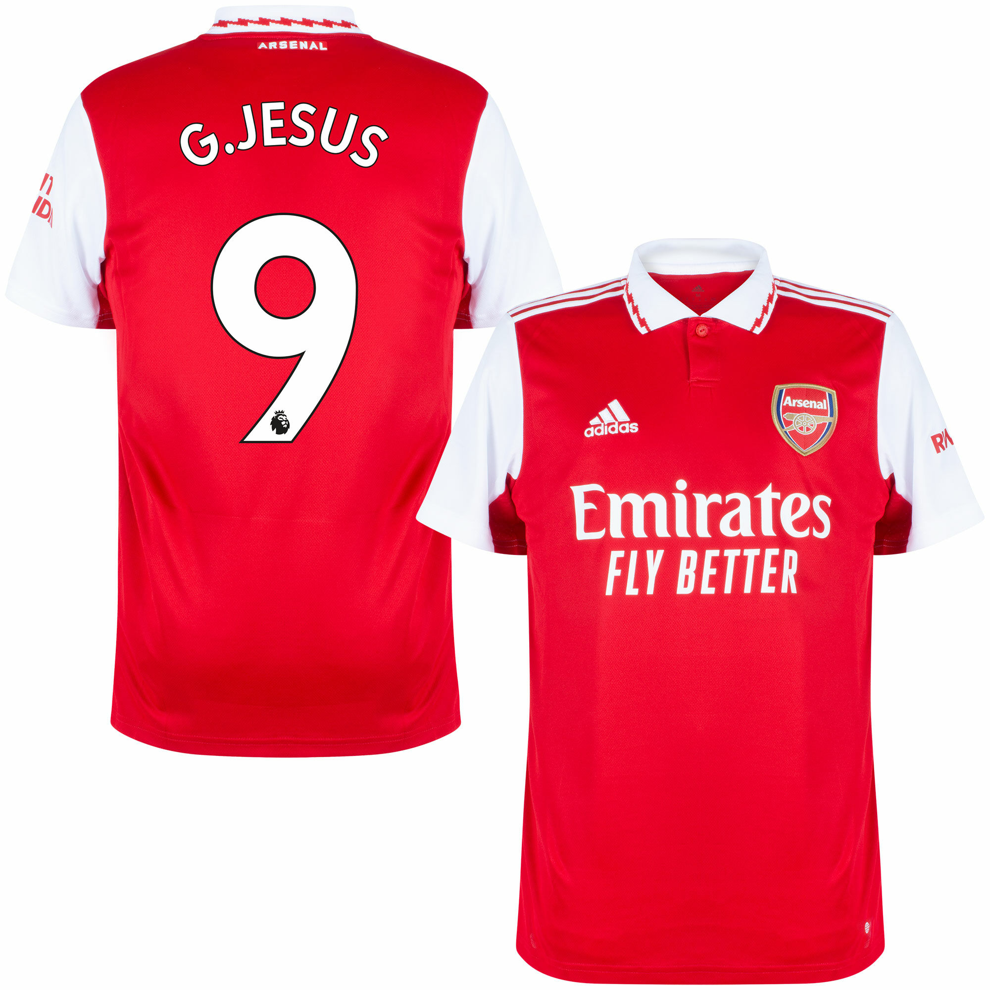 Arsenal - Dres fotbalový - Gabriel Jesus, červený, Premier League, domácí, sezóna 2022/23, číslo 9