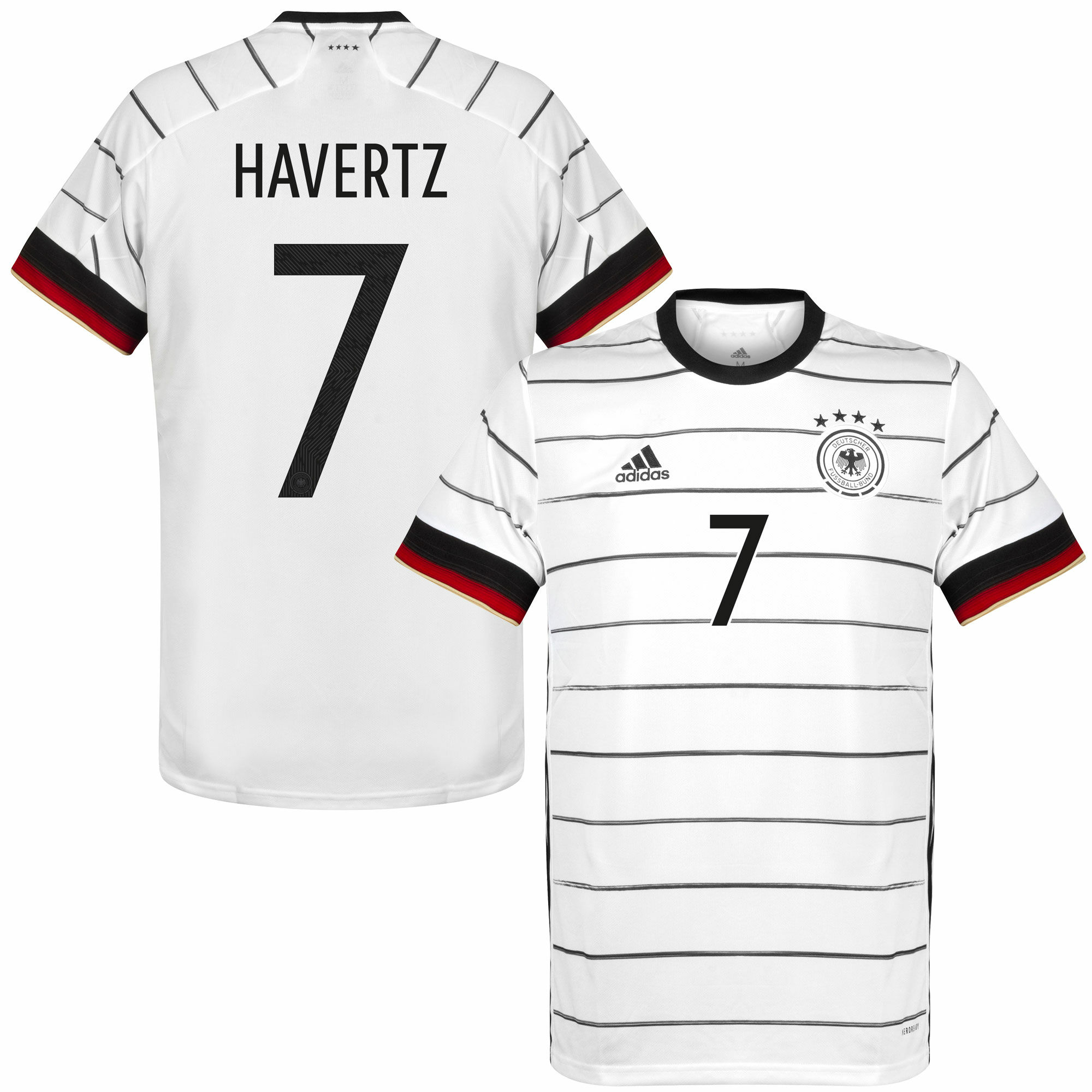 Německo - Dres fotbalový - bílý, Kai Havertz, sezóna 2020/21, číslo 7, domácí