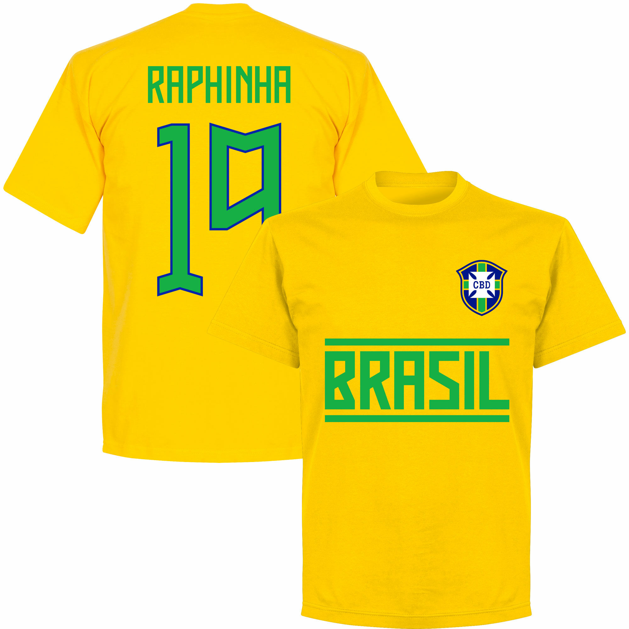 Brazílie - Tričko - číslo 19, Raphinha, žluté