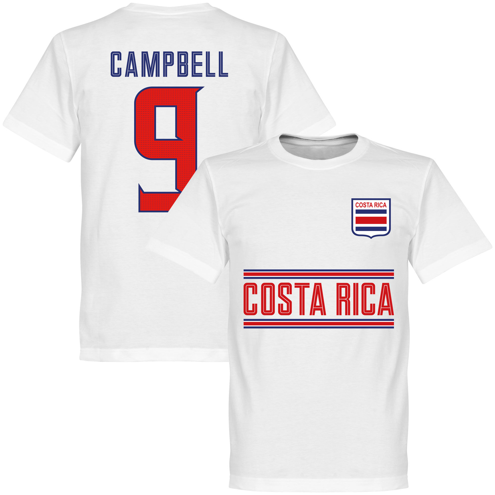 Kostarika - Tričko - bílé, číslo 9, Joel Campbell
