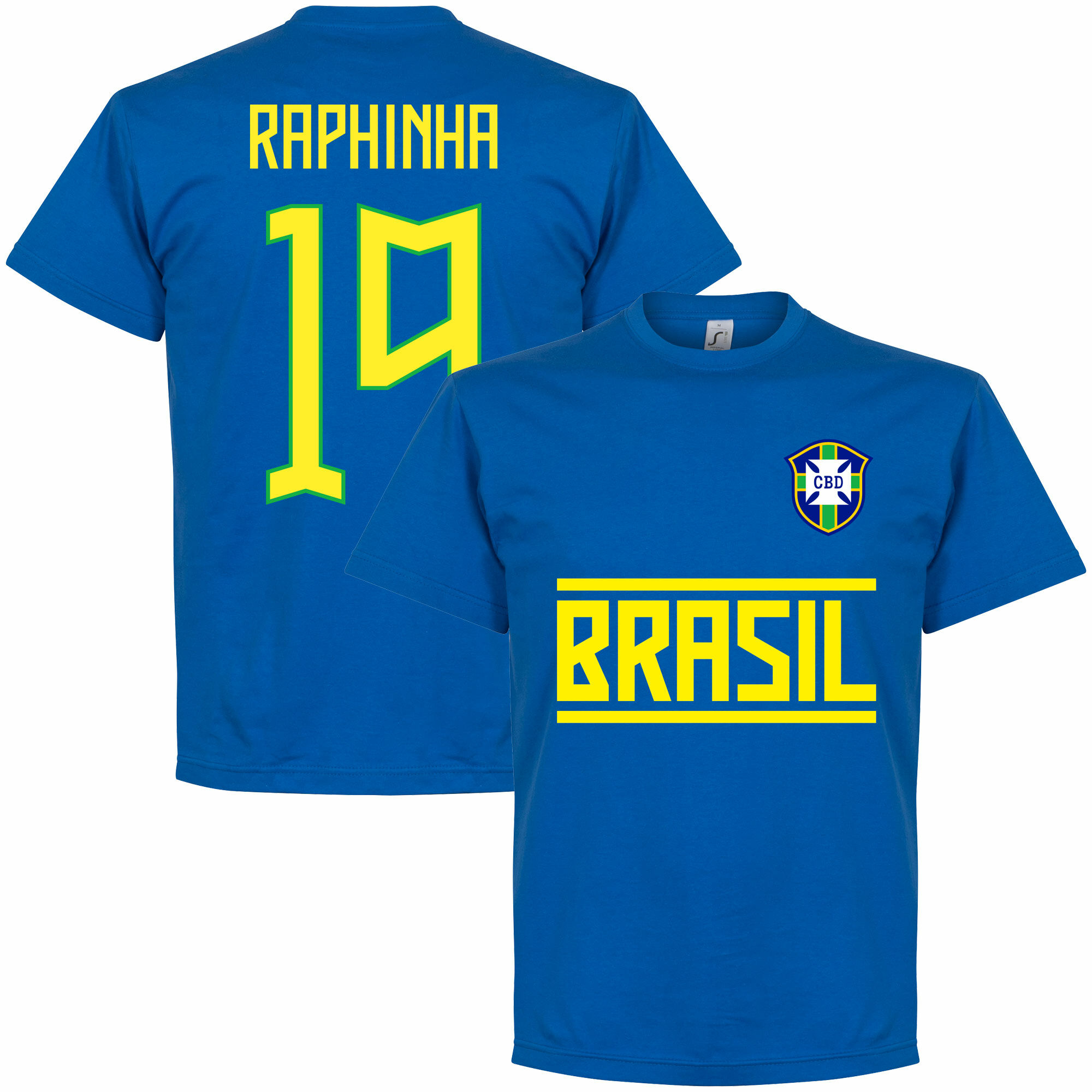 Brazílie - Tričko - číslo 19, Raphinha, modré