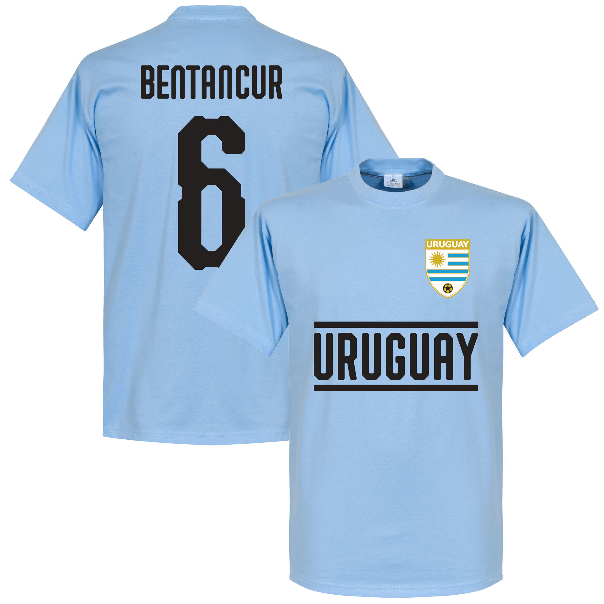 Uruguay - Tričko - číslo 6, Rodrigo Bentancur, modré