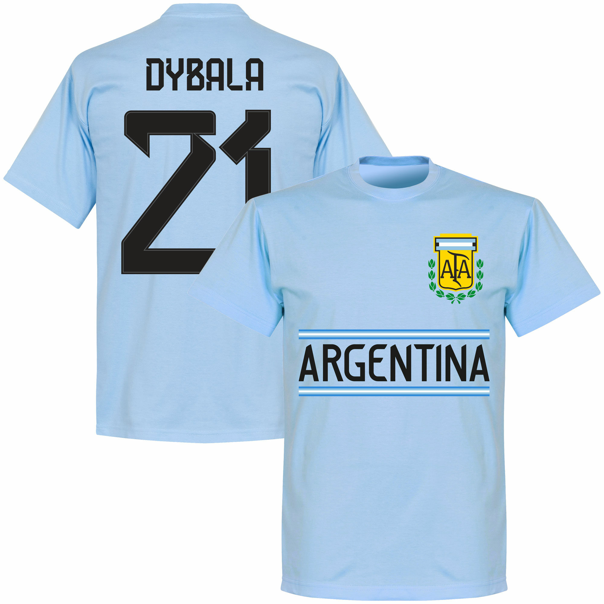 Argentina - Tričko - Paulo Dybala, číslo 21, modré